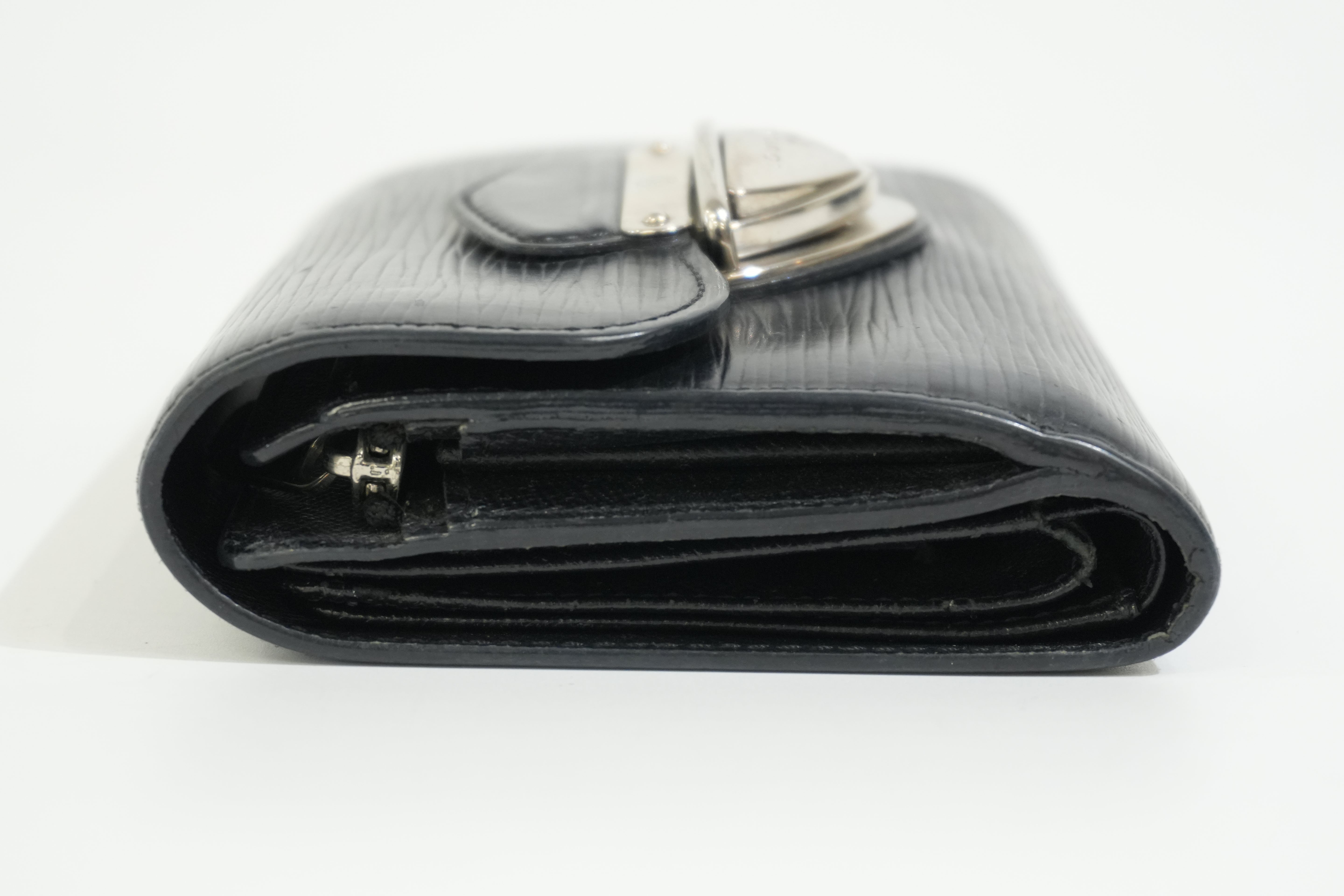 Pre-owned Louis Vuitton Epi Joey Compact Wallet Black