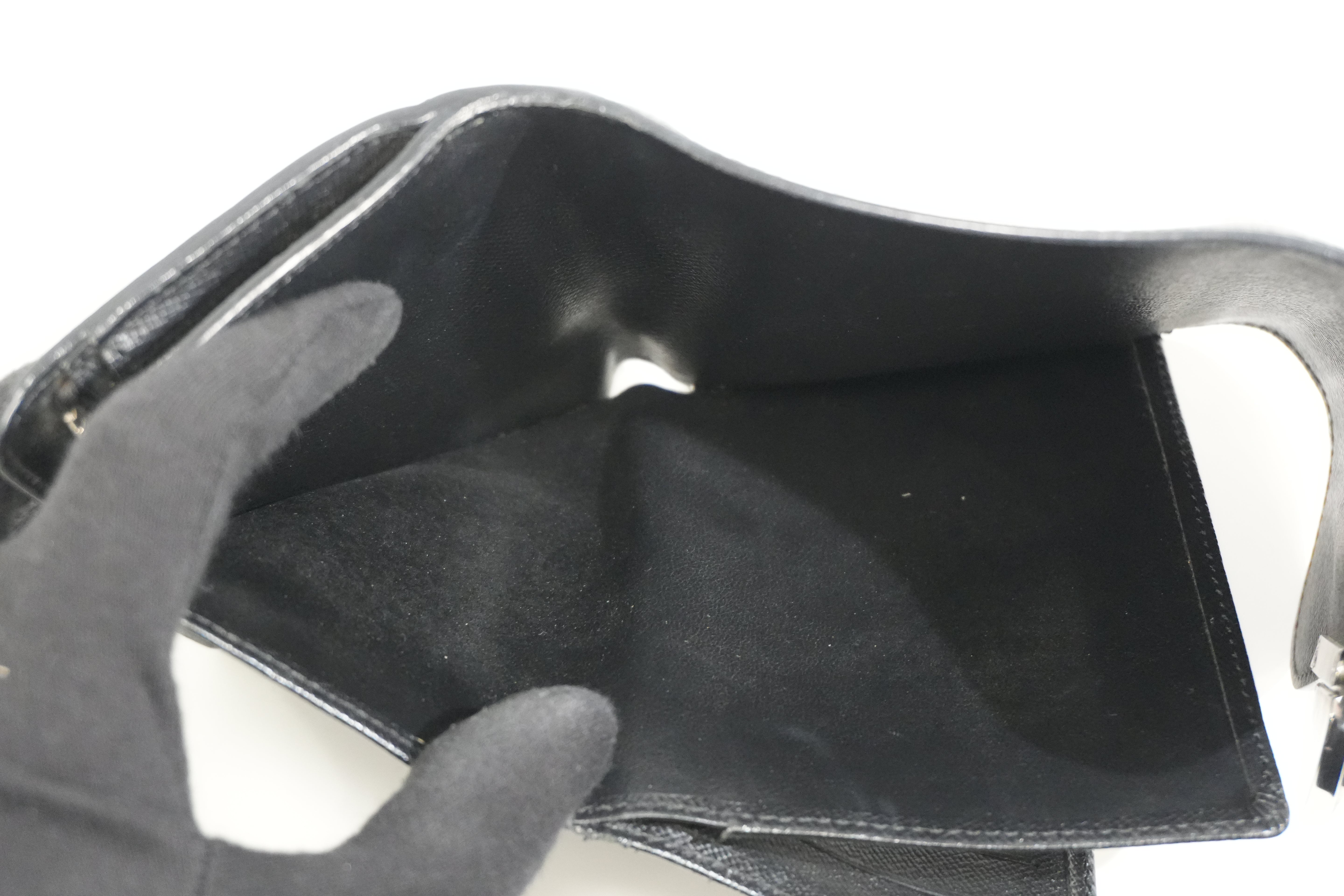 Pre-owned Louis Vuitton Epi Joey Compact Wallet Black
