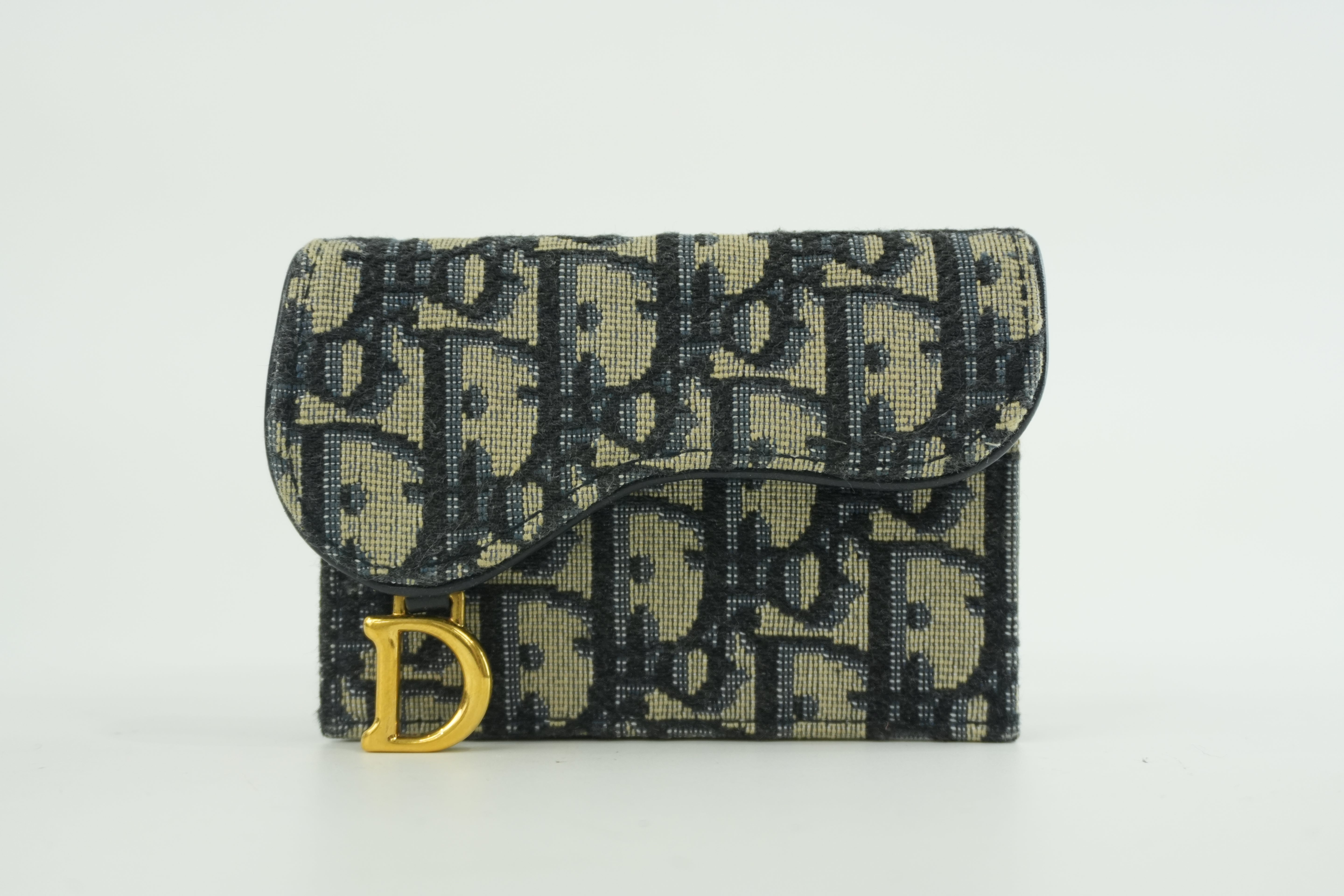 Pre-owned Christian Dior Card Case Blue