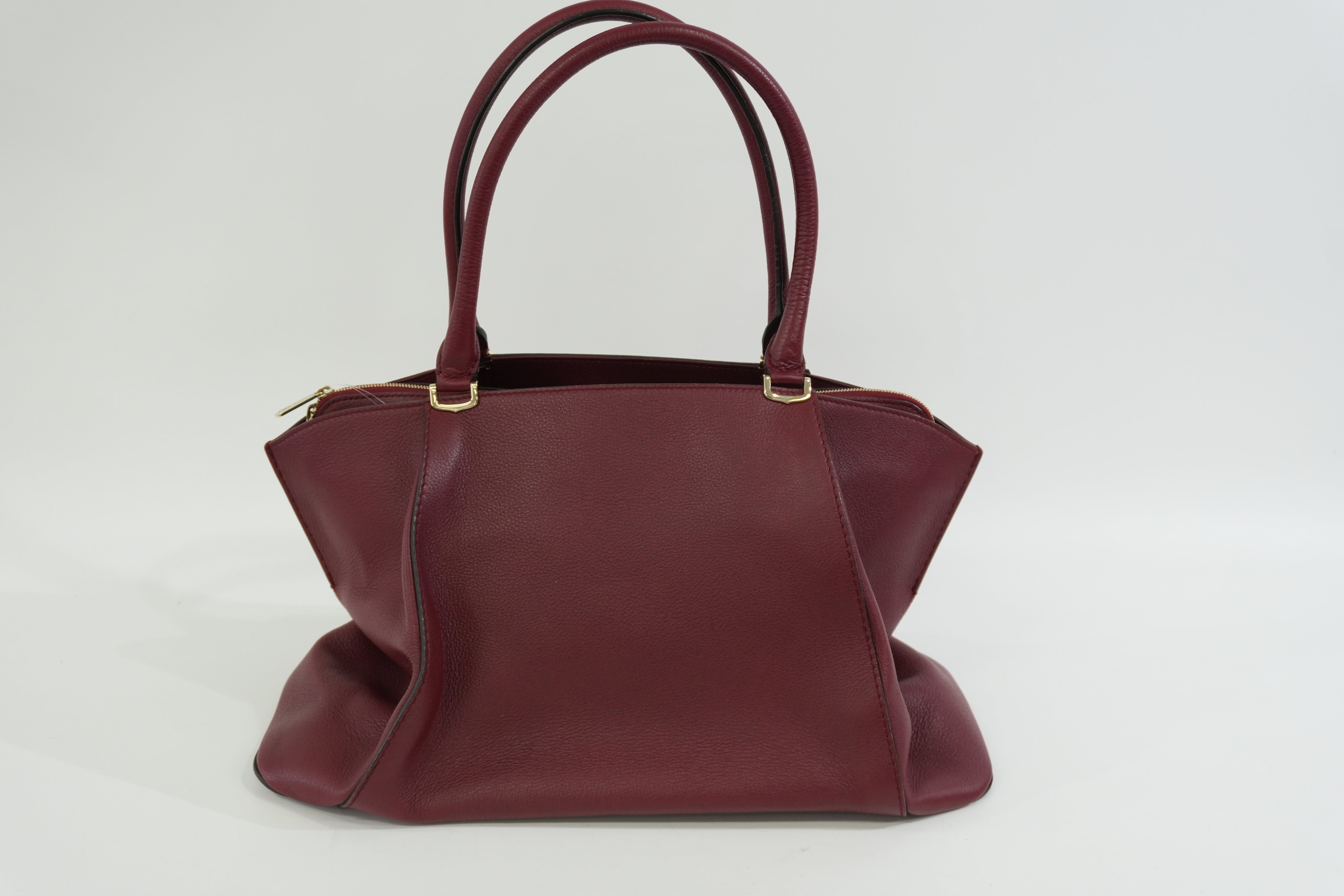 Pre-Owned Cartier C De Cartier Tote Bag Burgundy