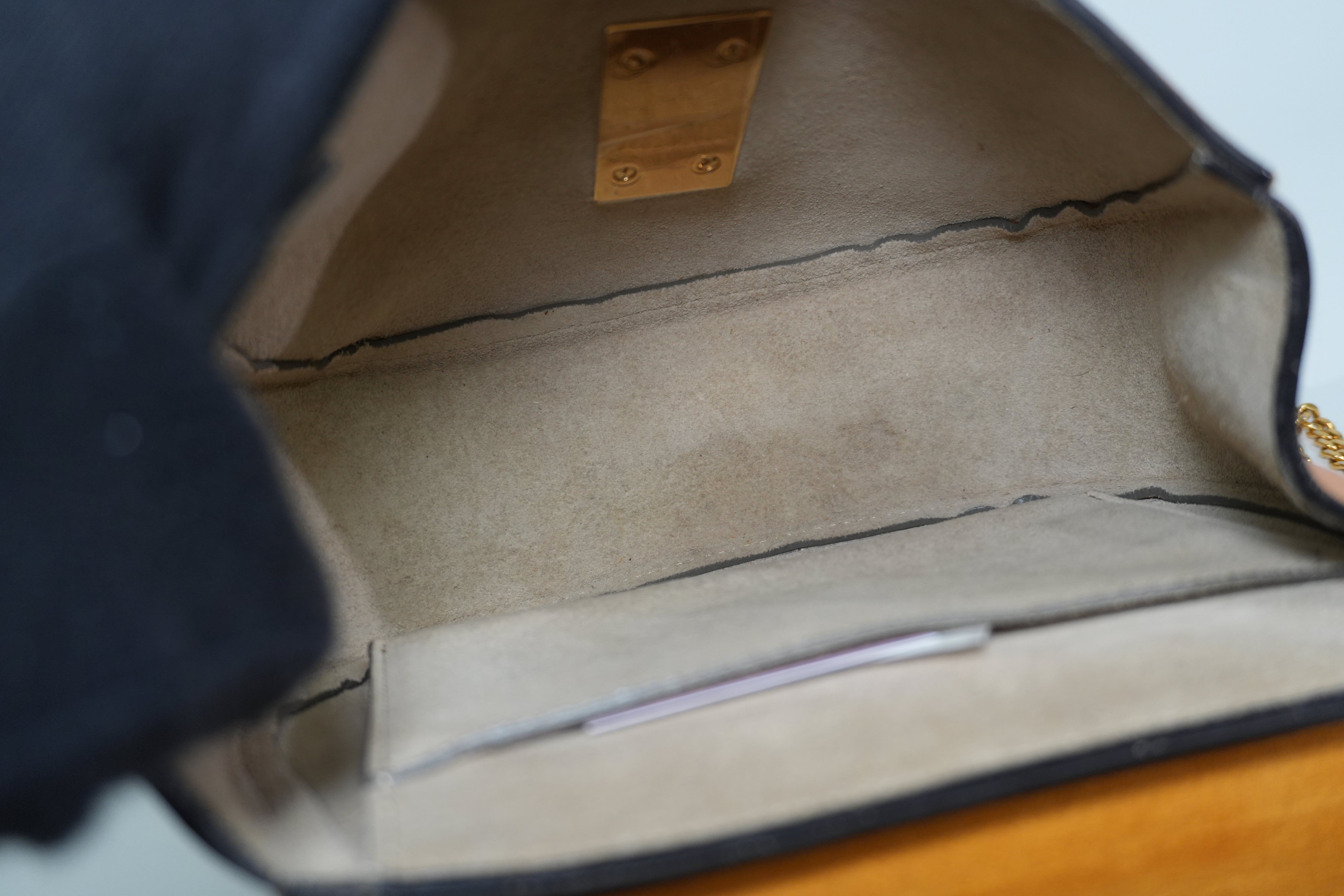 Pre-owned Chloe Suede Leather Drew Chain Shoulder Bag Mustard