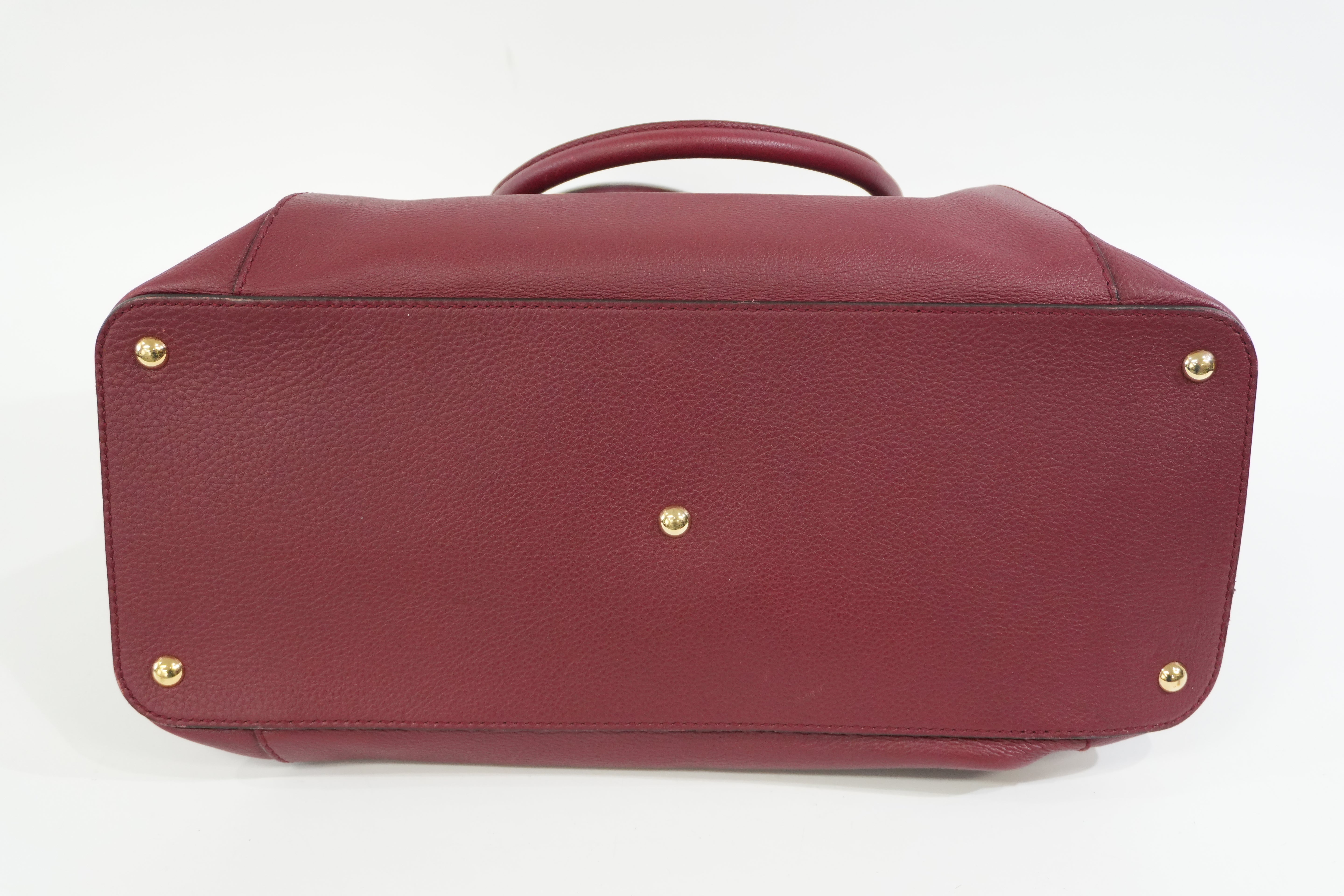 Pre-Owned Cartier C De Cartier Tote Bag Burgundy