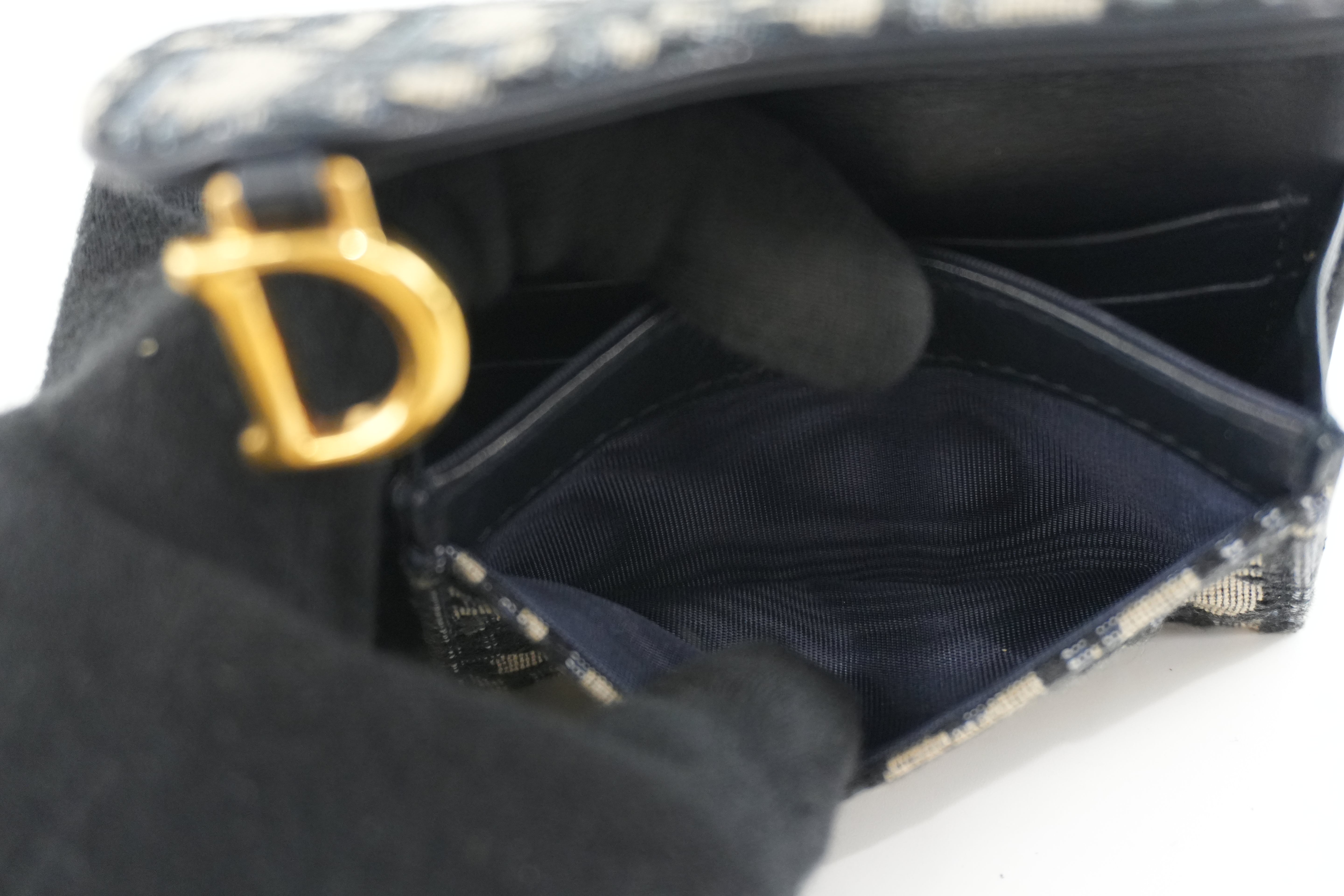 Pre-owned Christian Dior Card Case Blue