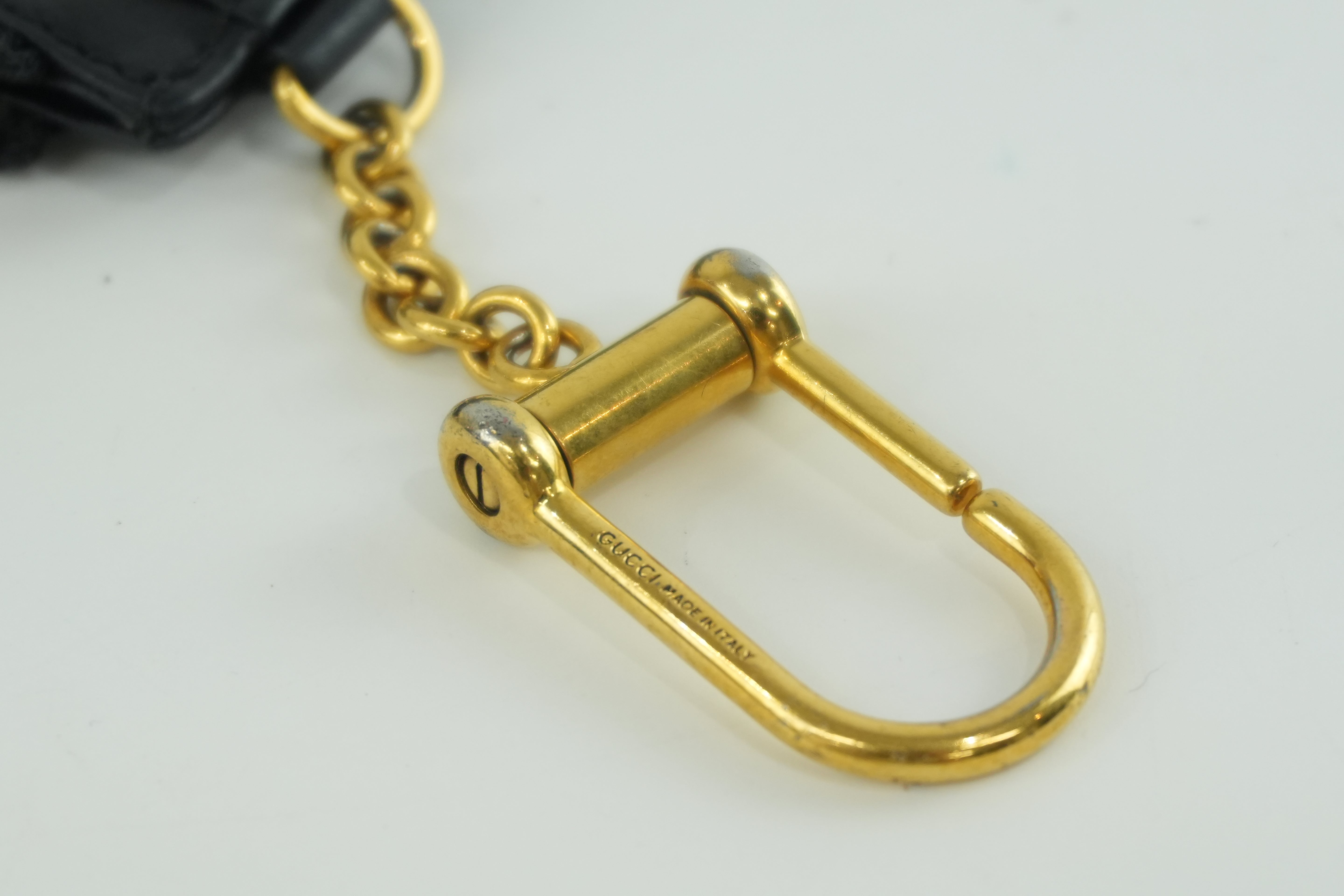 Pre-owned Gucci Leather Marmont Coin Case Black