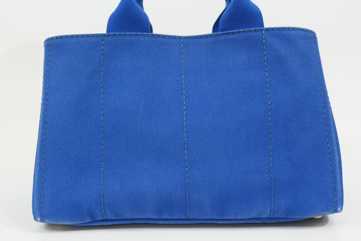 Pre-owned Prada Canapa Handbag Blue