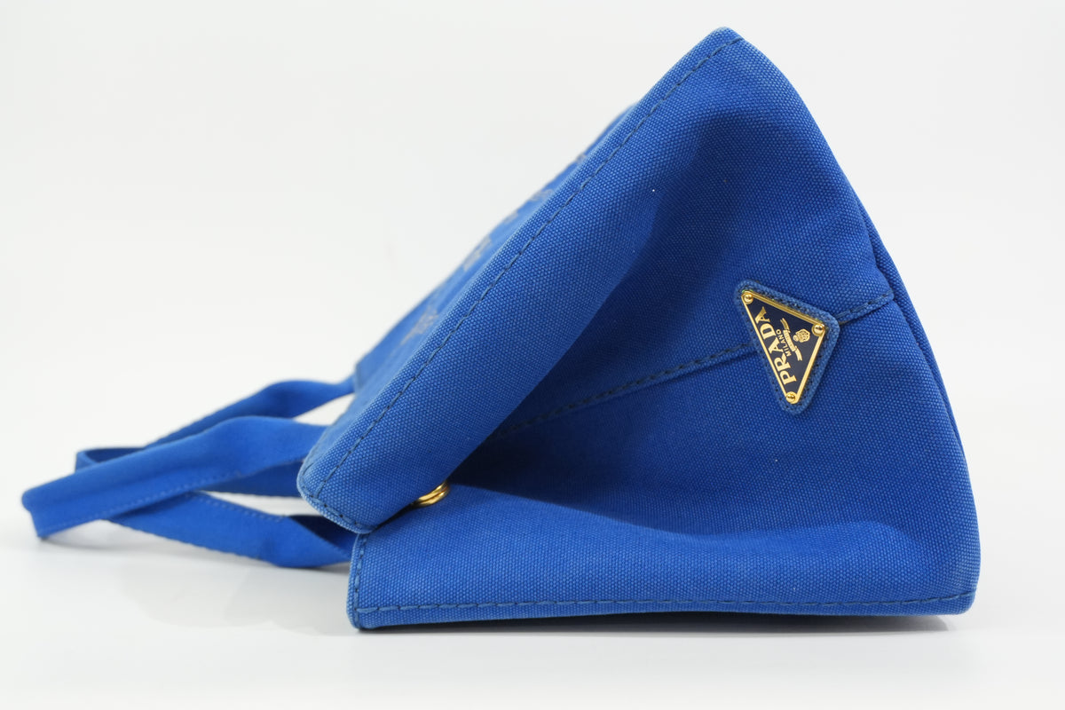Pre-owned Prada Canapa Handbag Blue