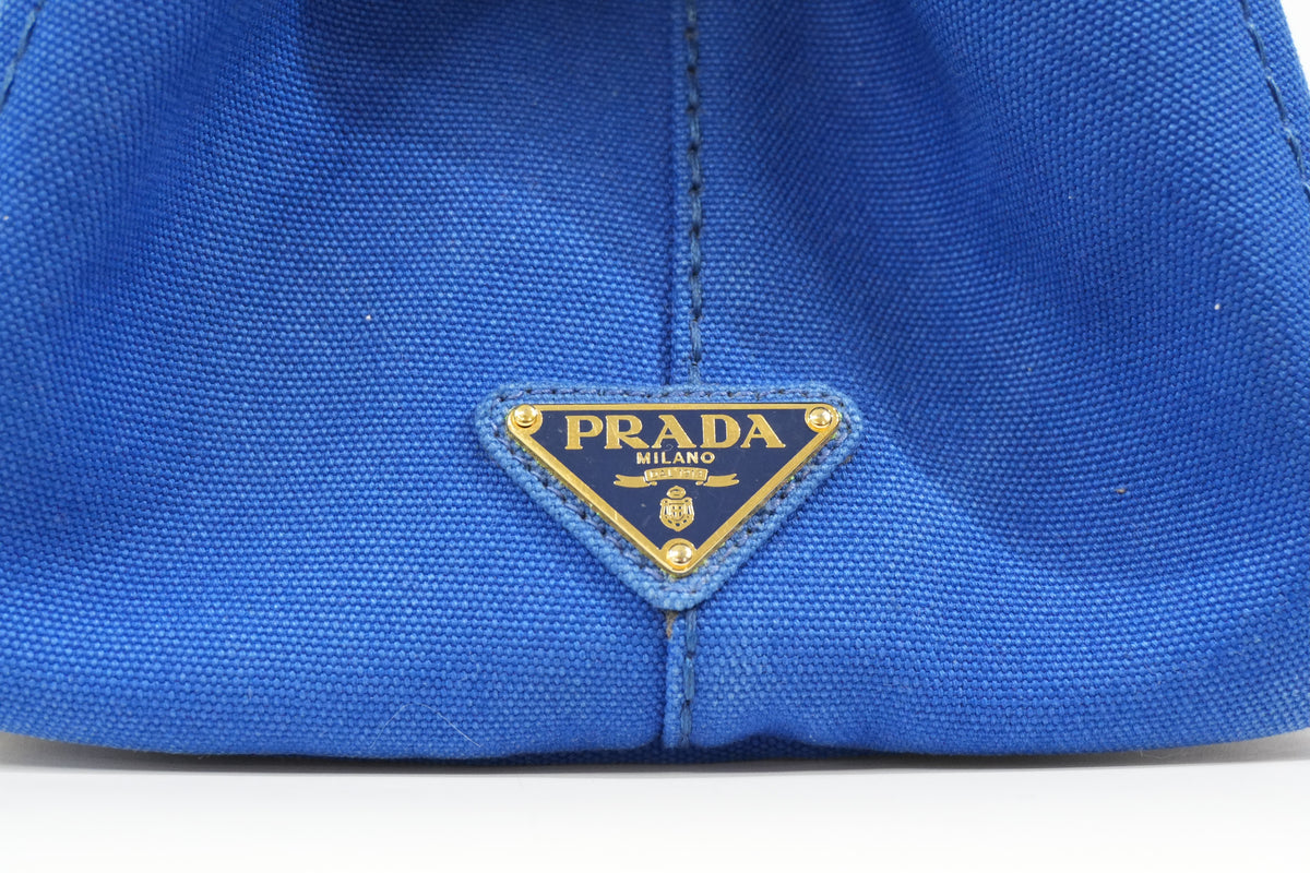 Pre-owned Prada Canapa Handbag Blue
