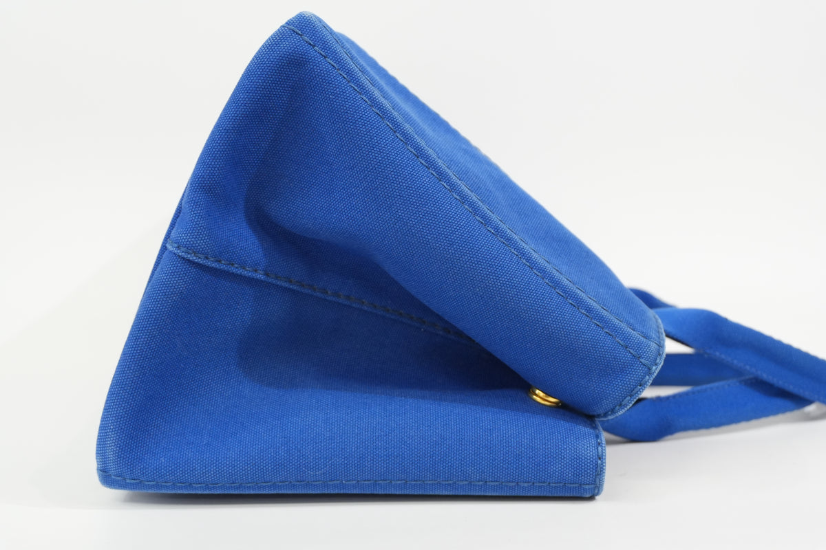 Pre-owned Prada Canapa Handbag Blue