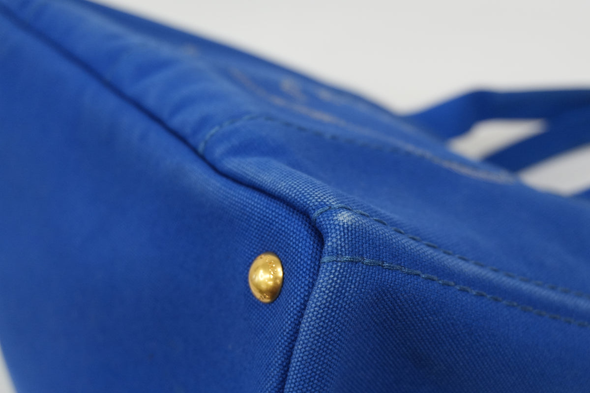 Pre-owned Prada Canapa Handbag Blue
