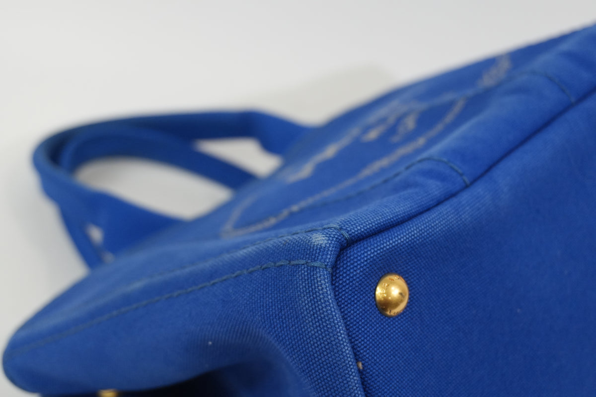 Pre-owned Prada Canapa Handbag Blue