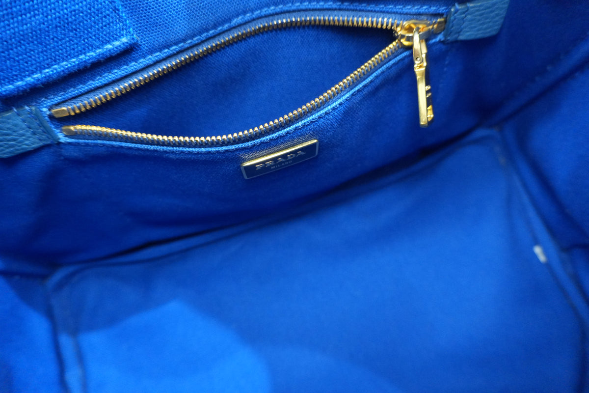Pre-owned Prada Canapa Handbag Blue