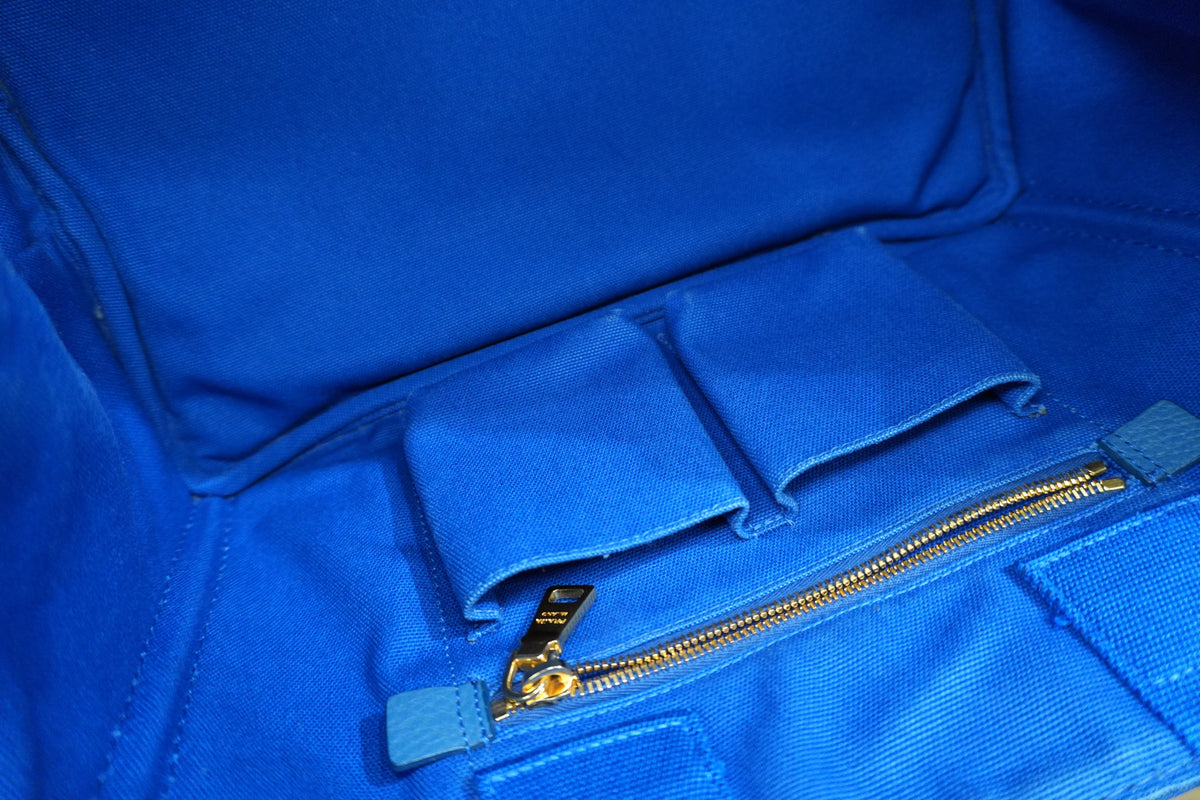 Pre-owned Prada Canapa Handbag Blue