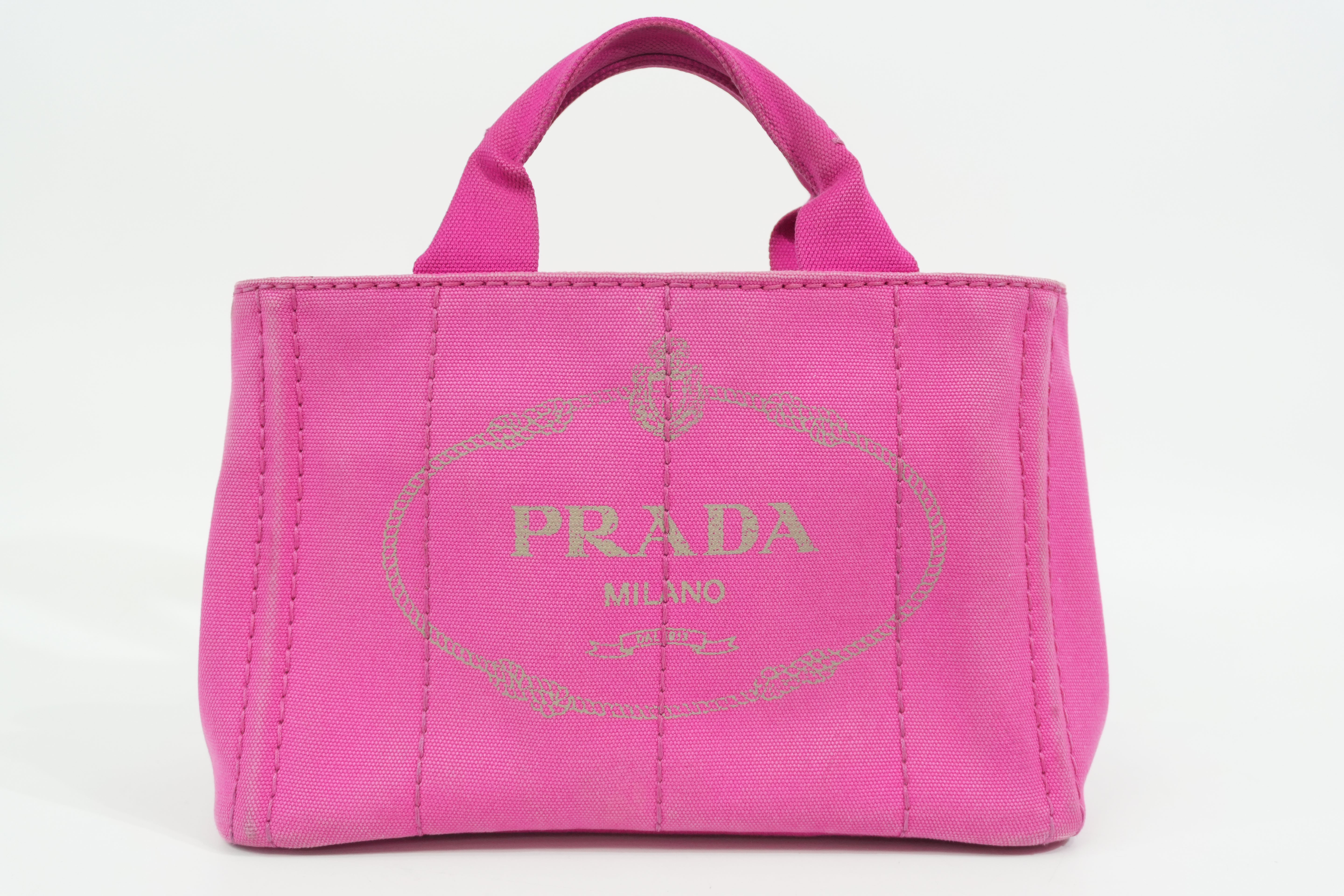 Pre-Owned Prada Canapa Handbag Pink