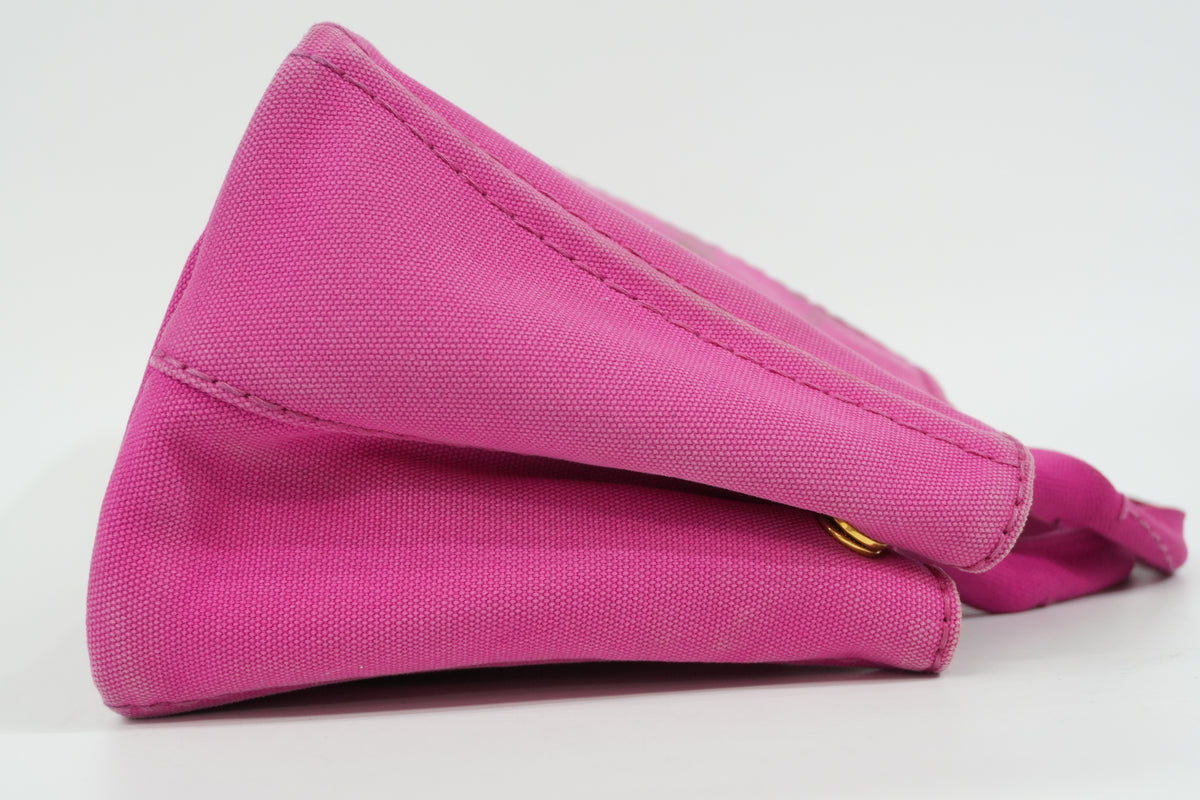 Pre-Owned Prada Canapa Handbag Pink