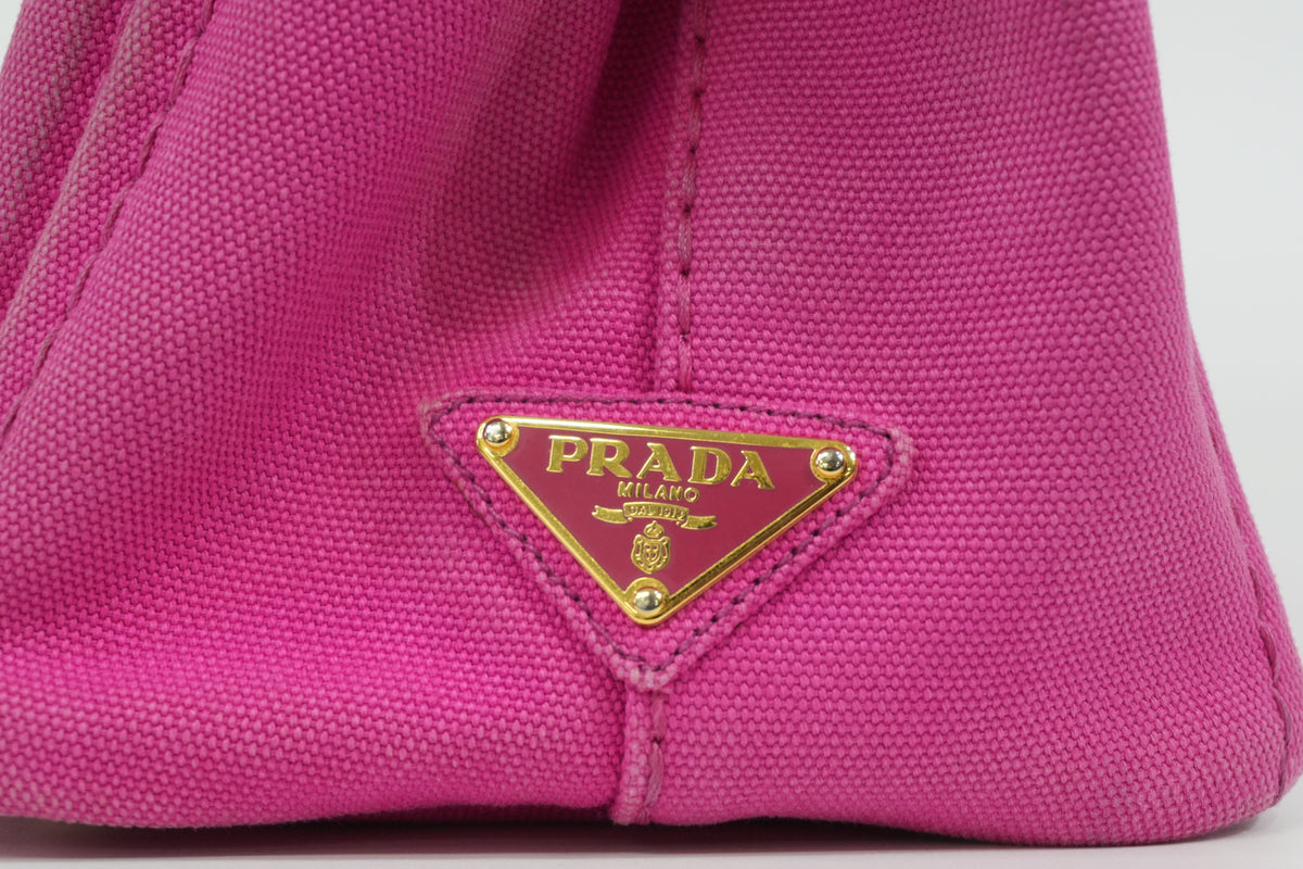 Pre-Owned Prada Canapa Handbag Pink