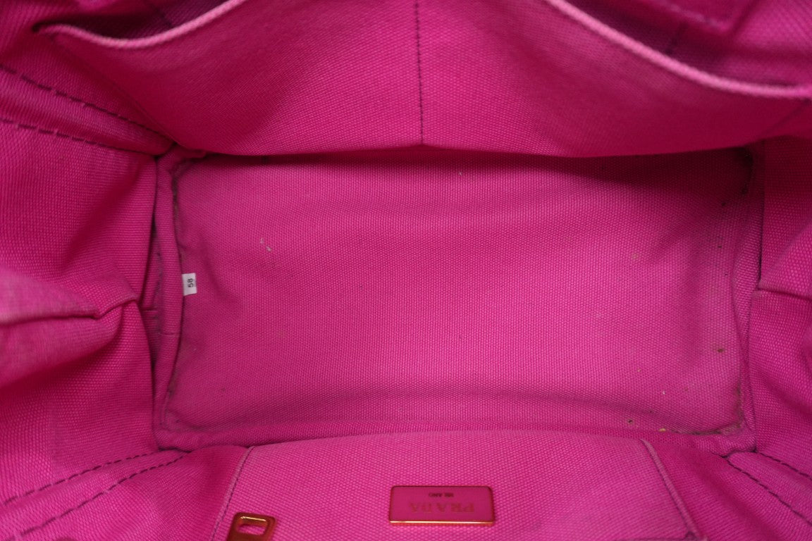 Pre-Owned Prada Canapa Handbag Pink