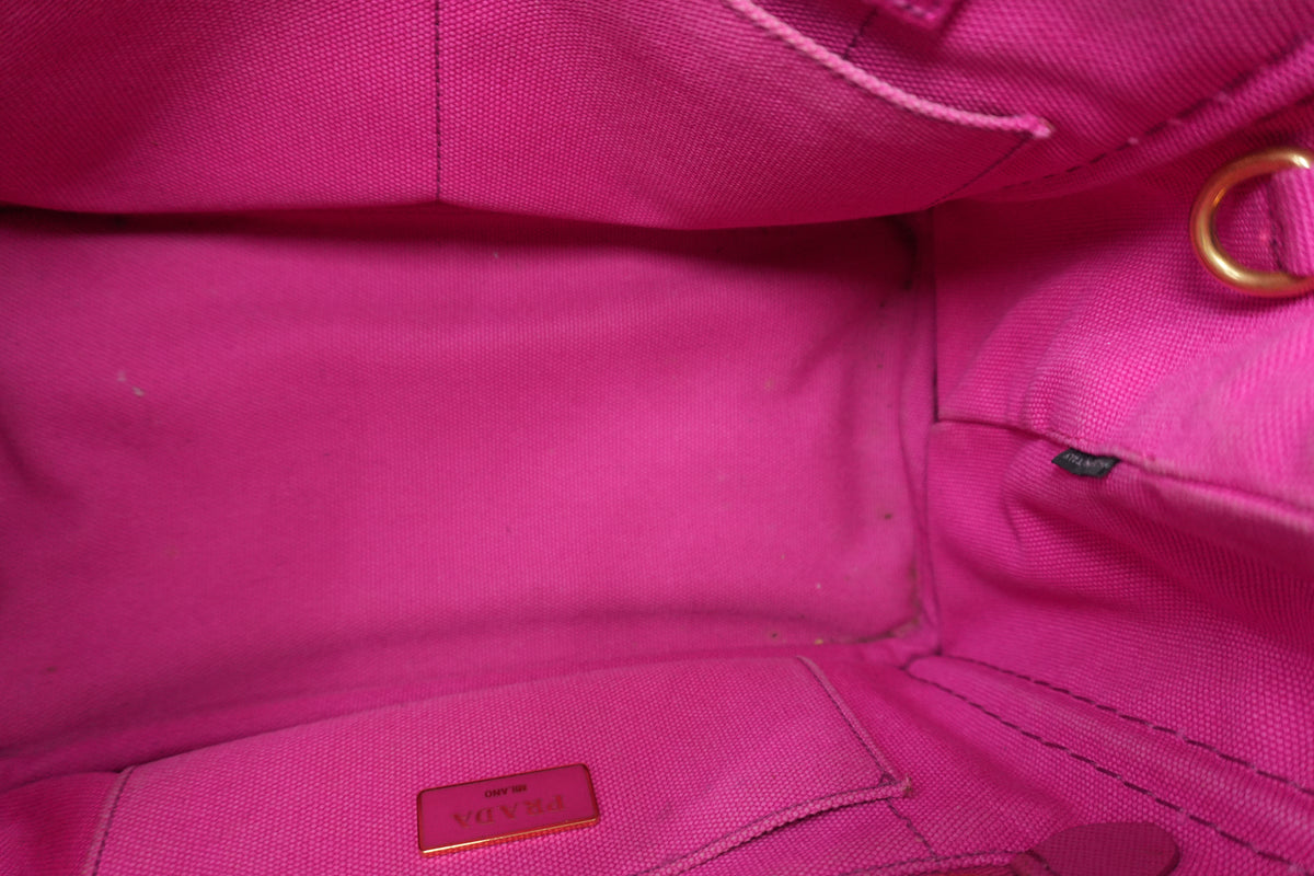 Pre-Owned Prada Canapa Handbag Pink