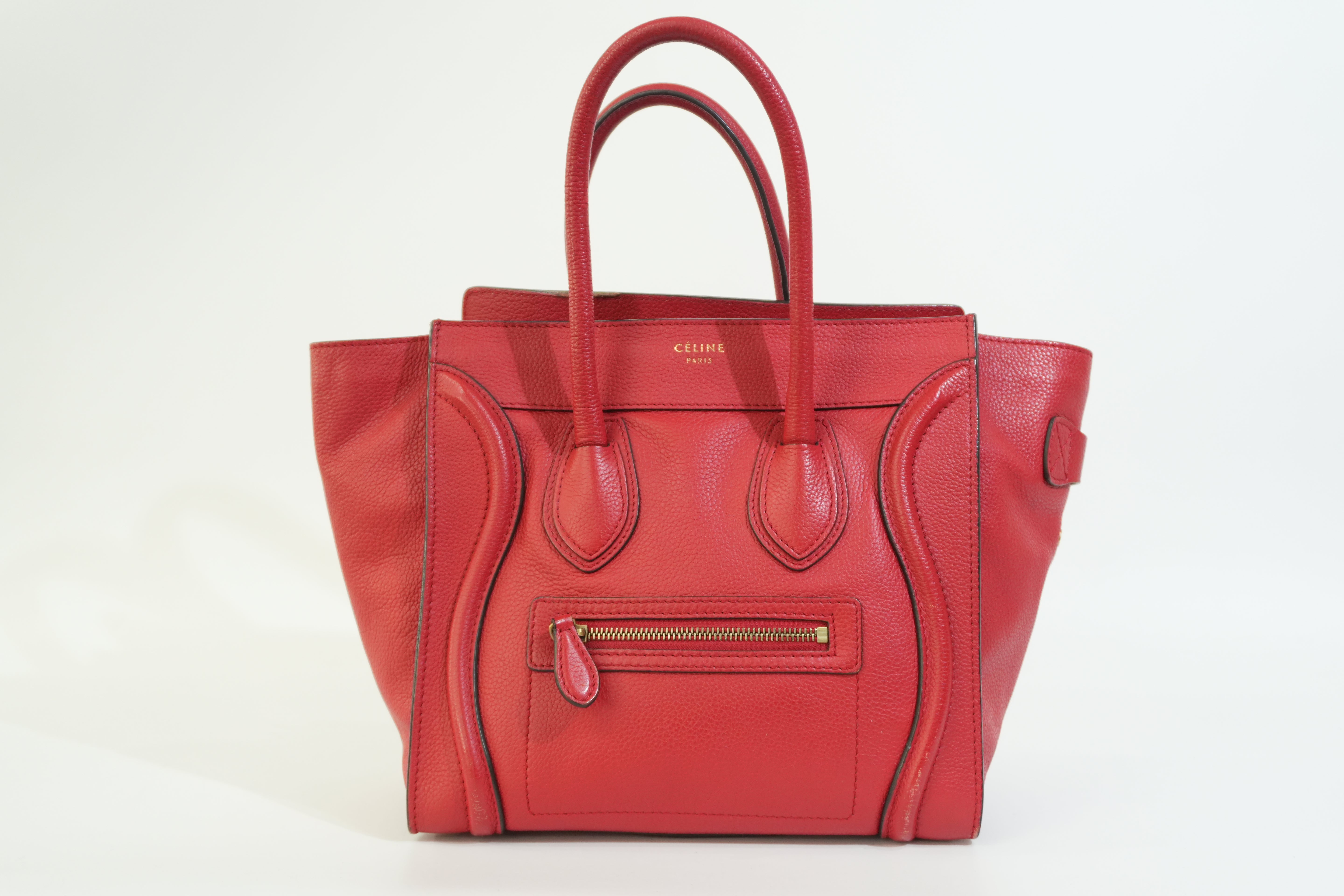 Pre-owned Celine Luggage Handbag Red
