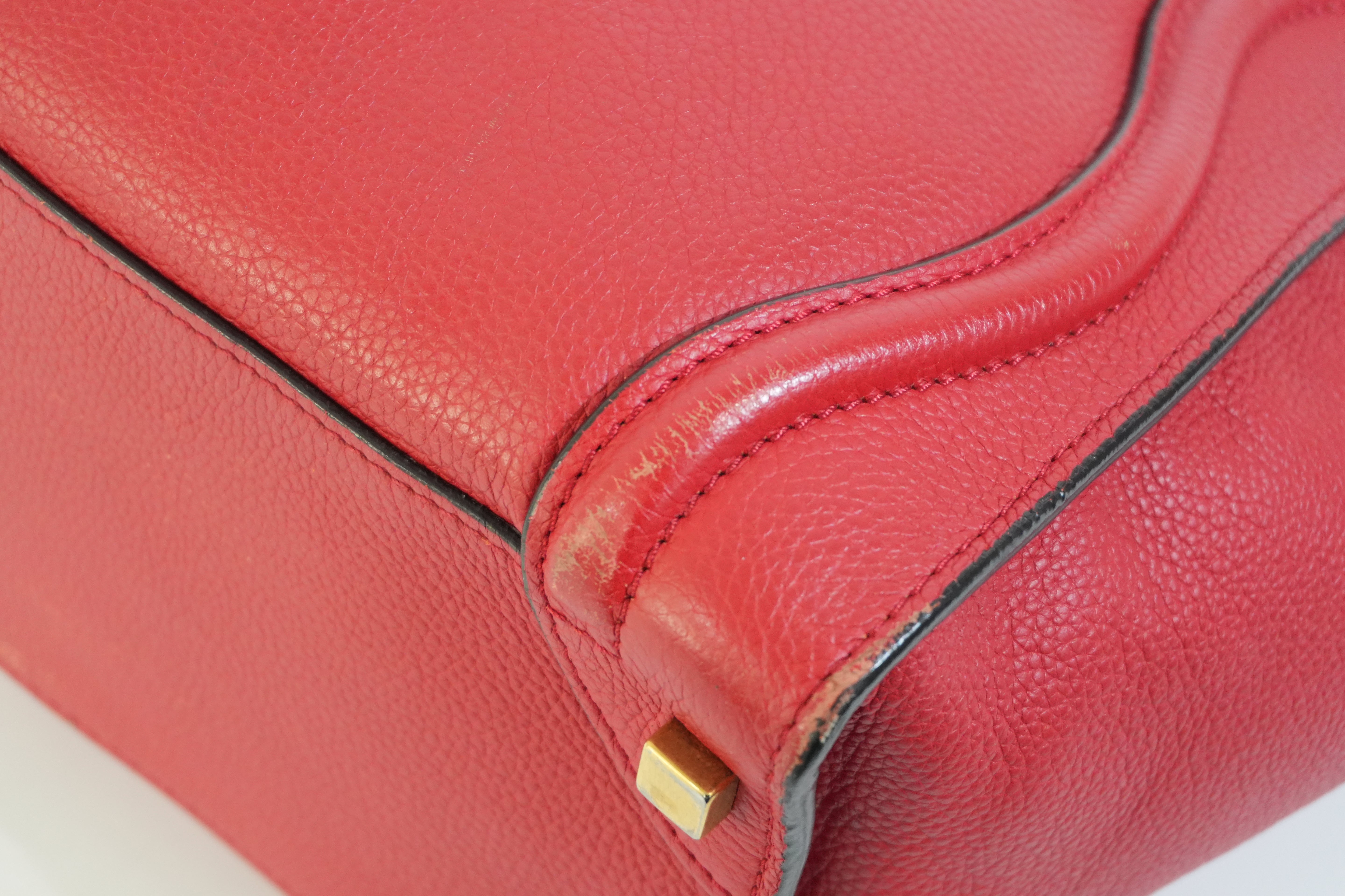 Pre-owned Celine Luggage Handbag Red