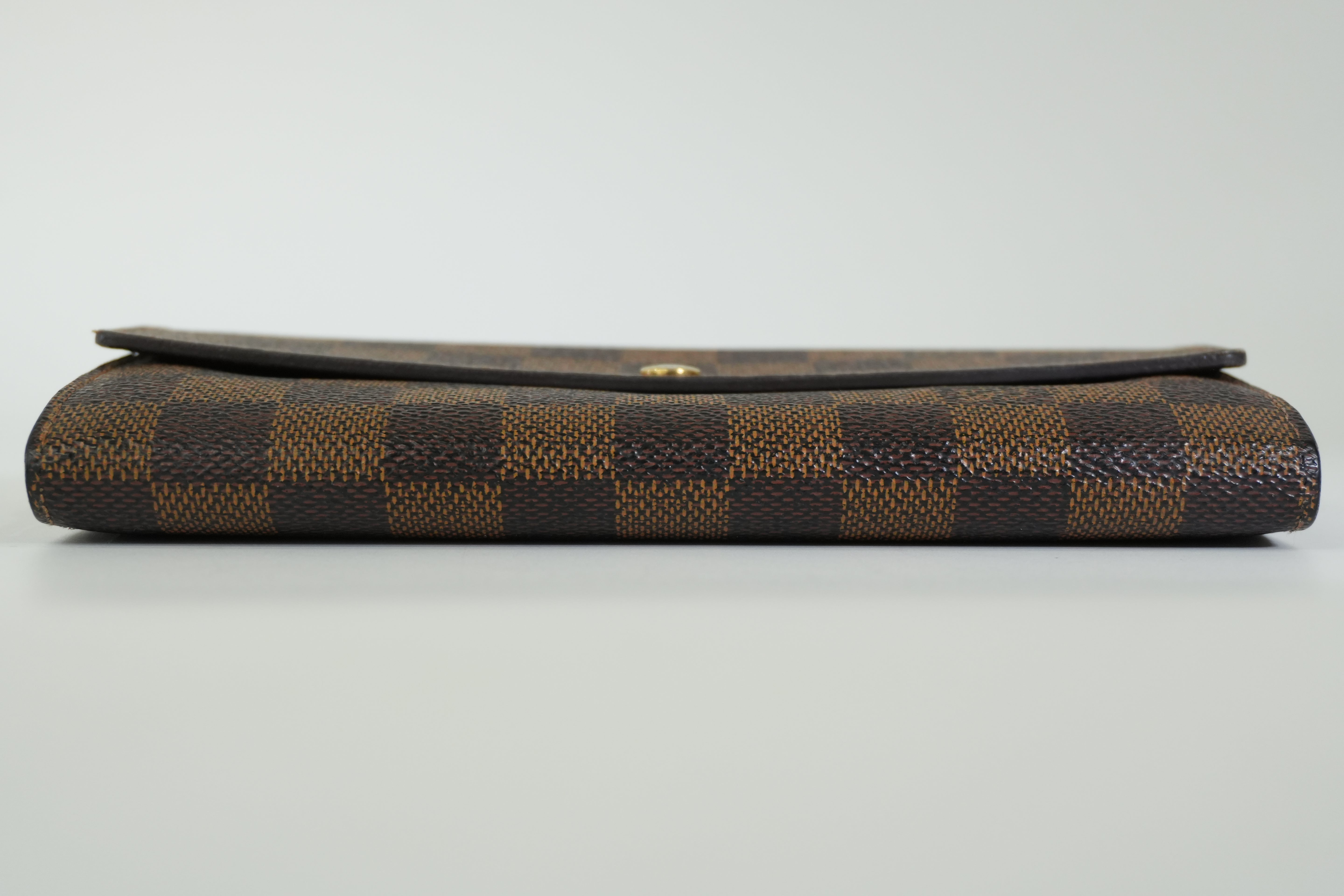 Pre-owned Louis Vuitton Damier Ebene Sarah Wallet