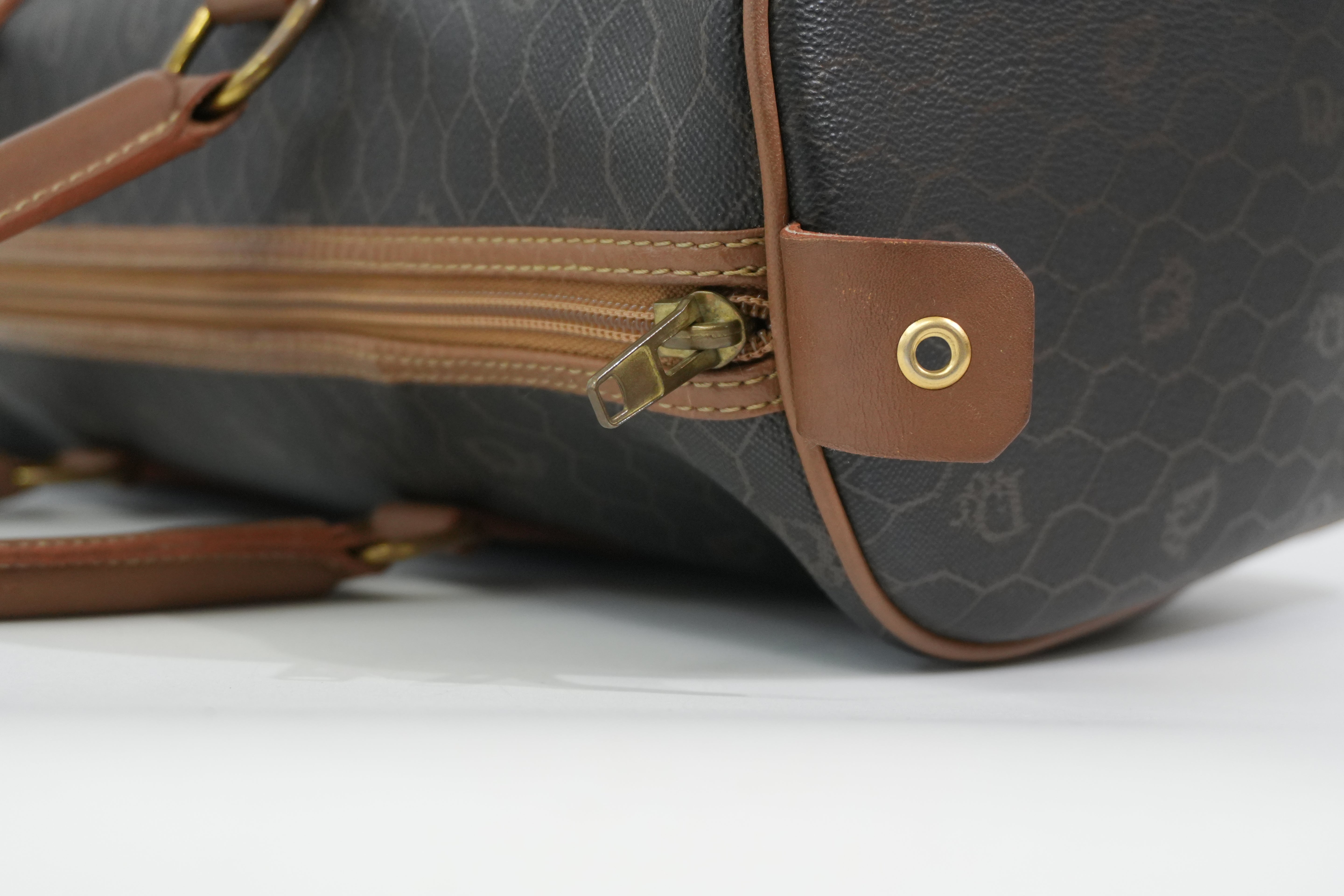Pre-Owned Dior Honeycomb Boston Handbag Black