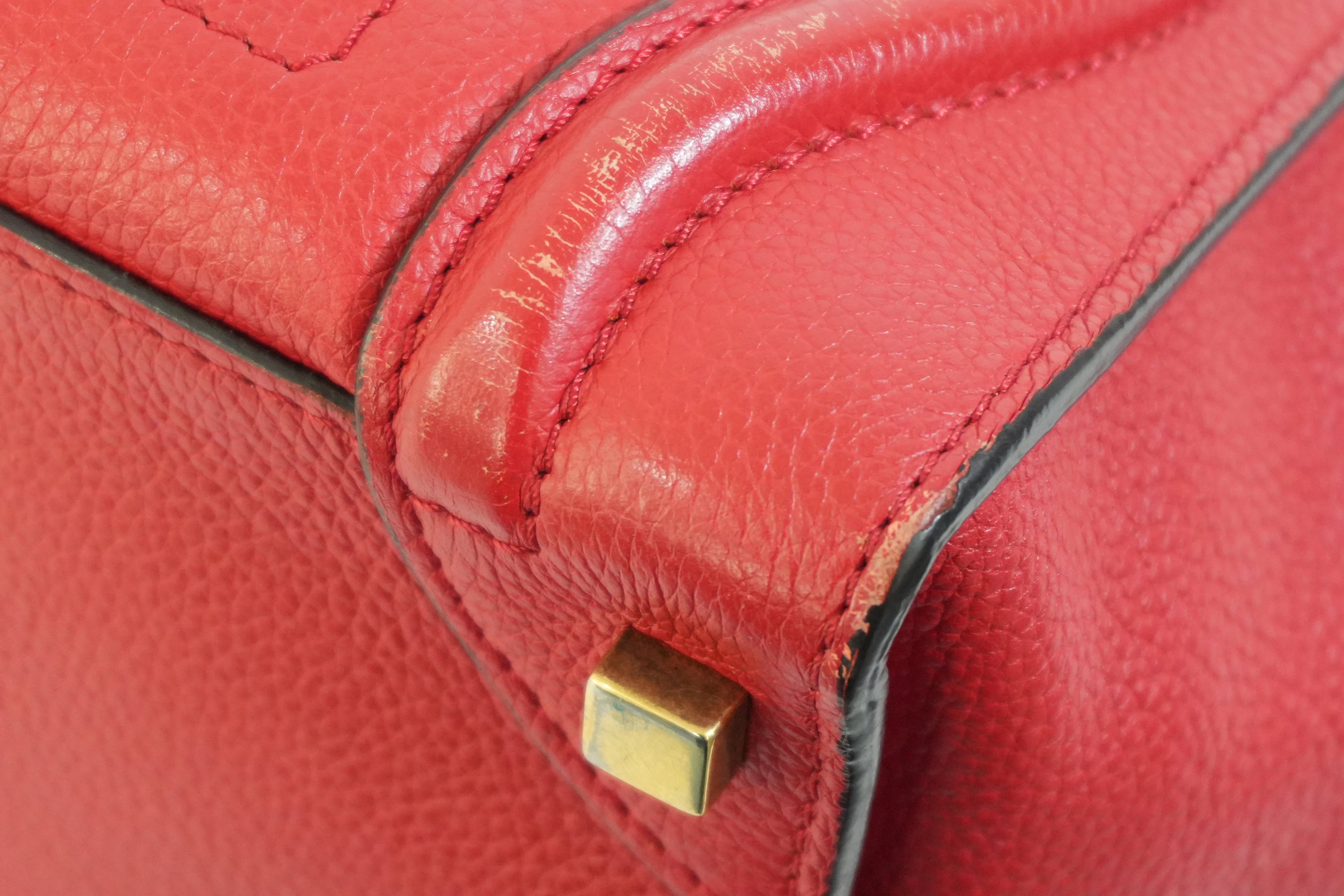 Pre-owned Celine Luggage Handbag Red