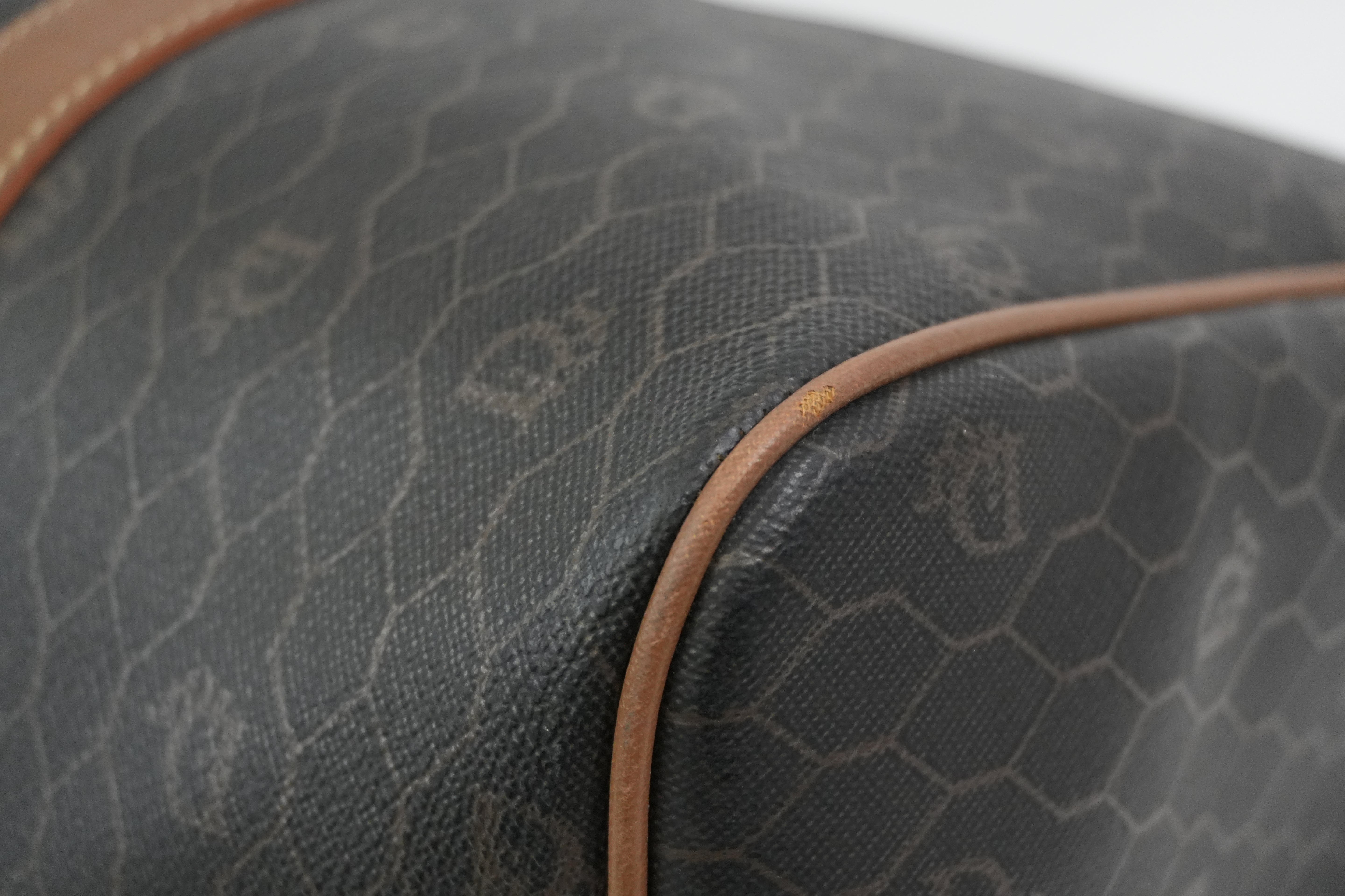 Pre-Owned Dior Honeycomb Boston Handbag Black