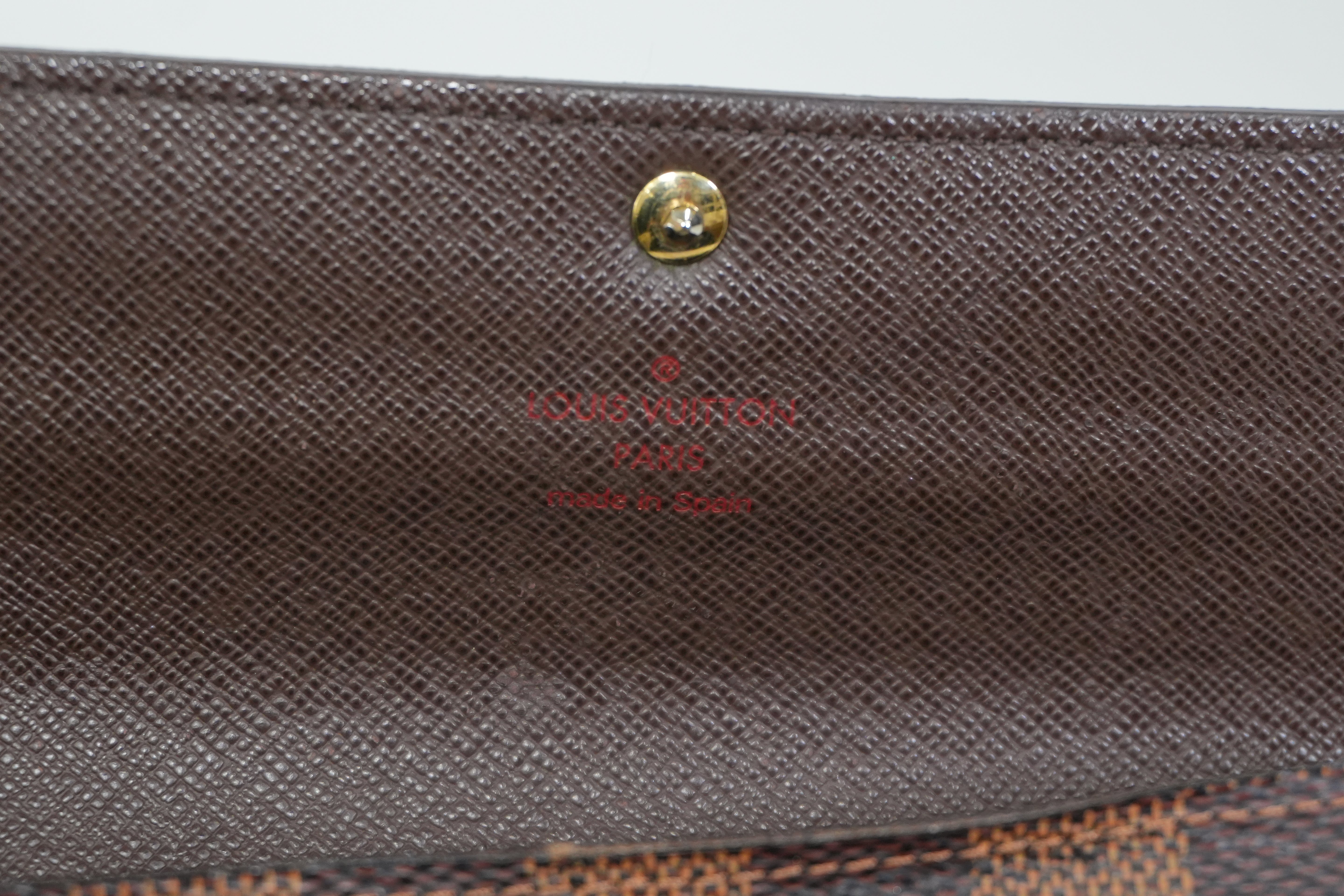 Pre-owned Louis Vuitton Damier Ebene Sarah Wallet