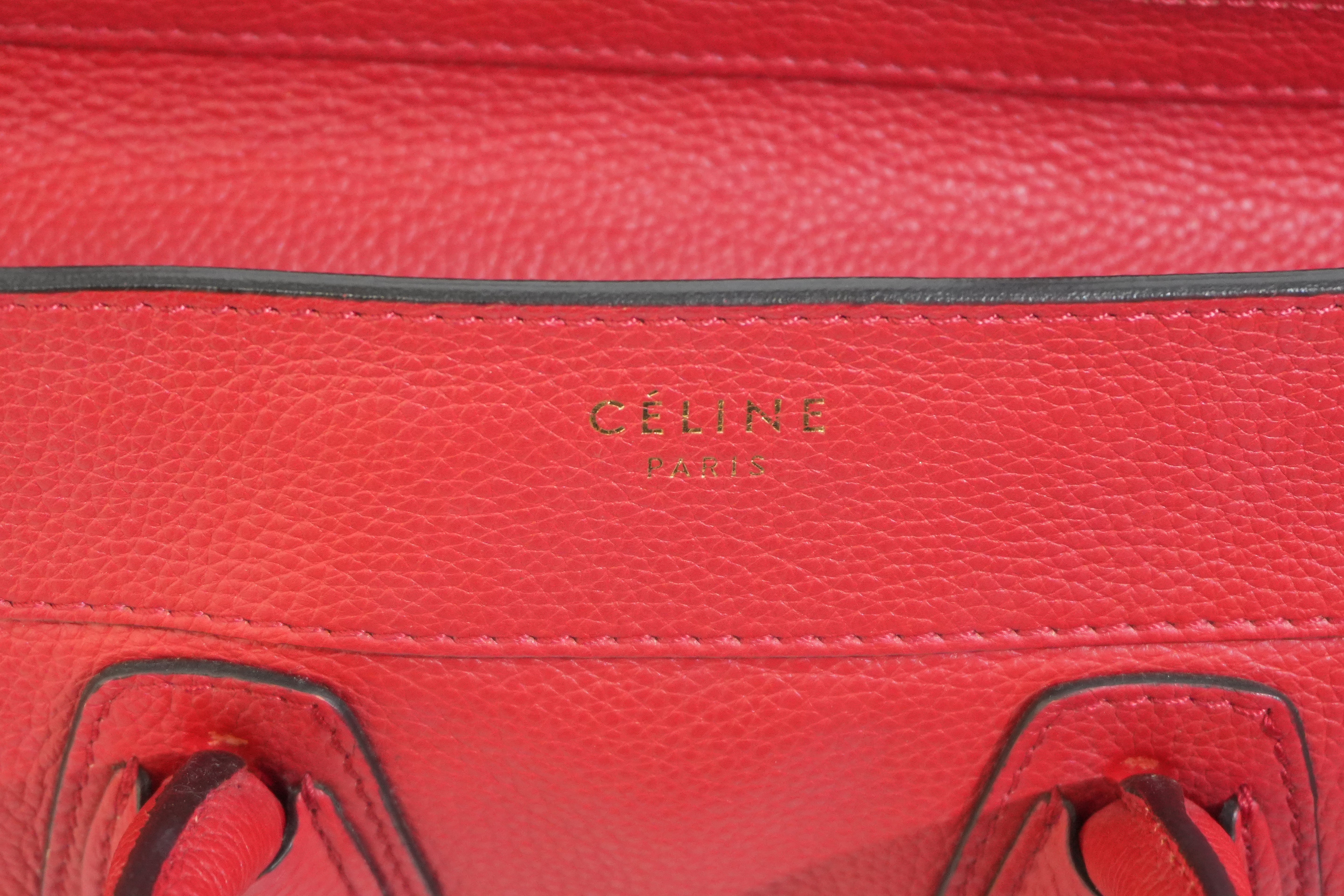 Pre-owned Celine Luggage Handbag Red