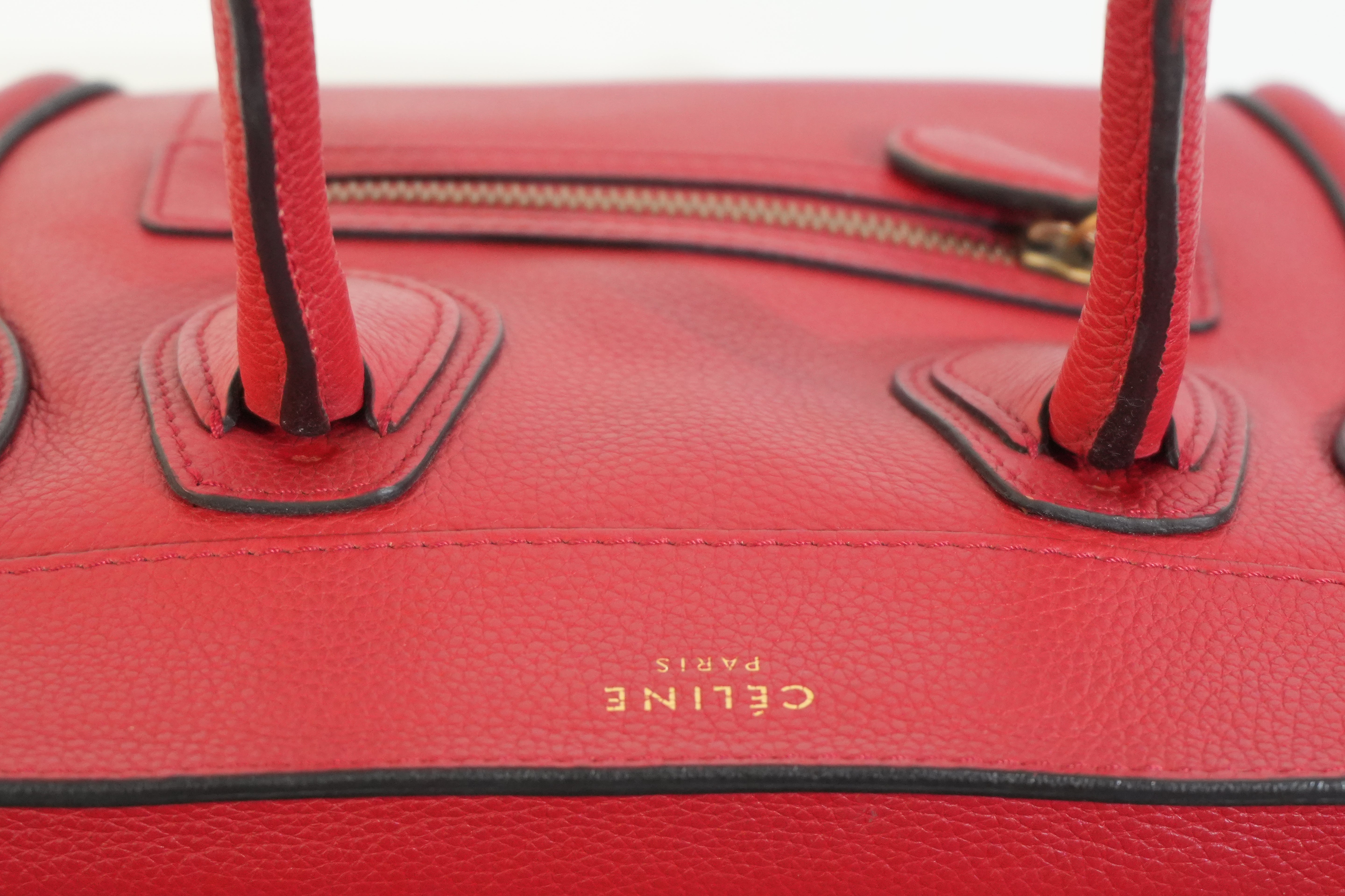 Pre-owned Celine Luggage Handbag Red