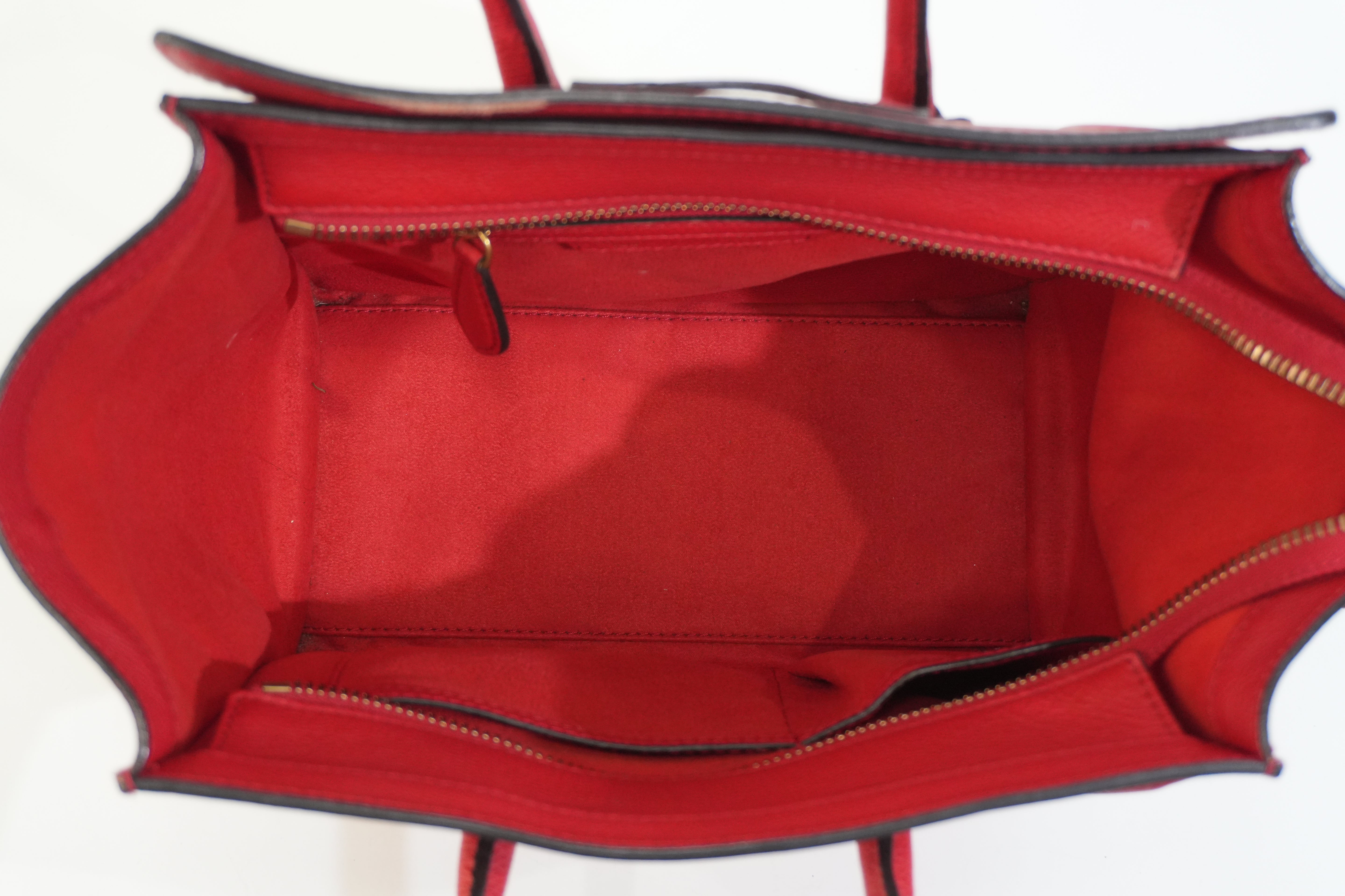 Pre-owned Celine Luggage Handbag Red