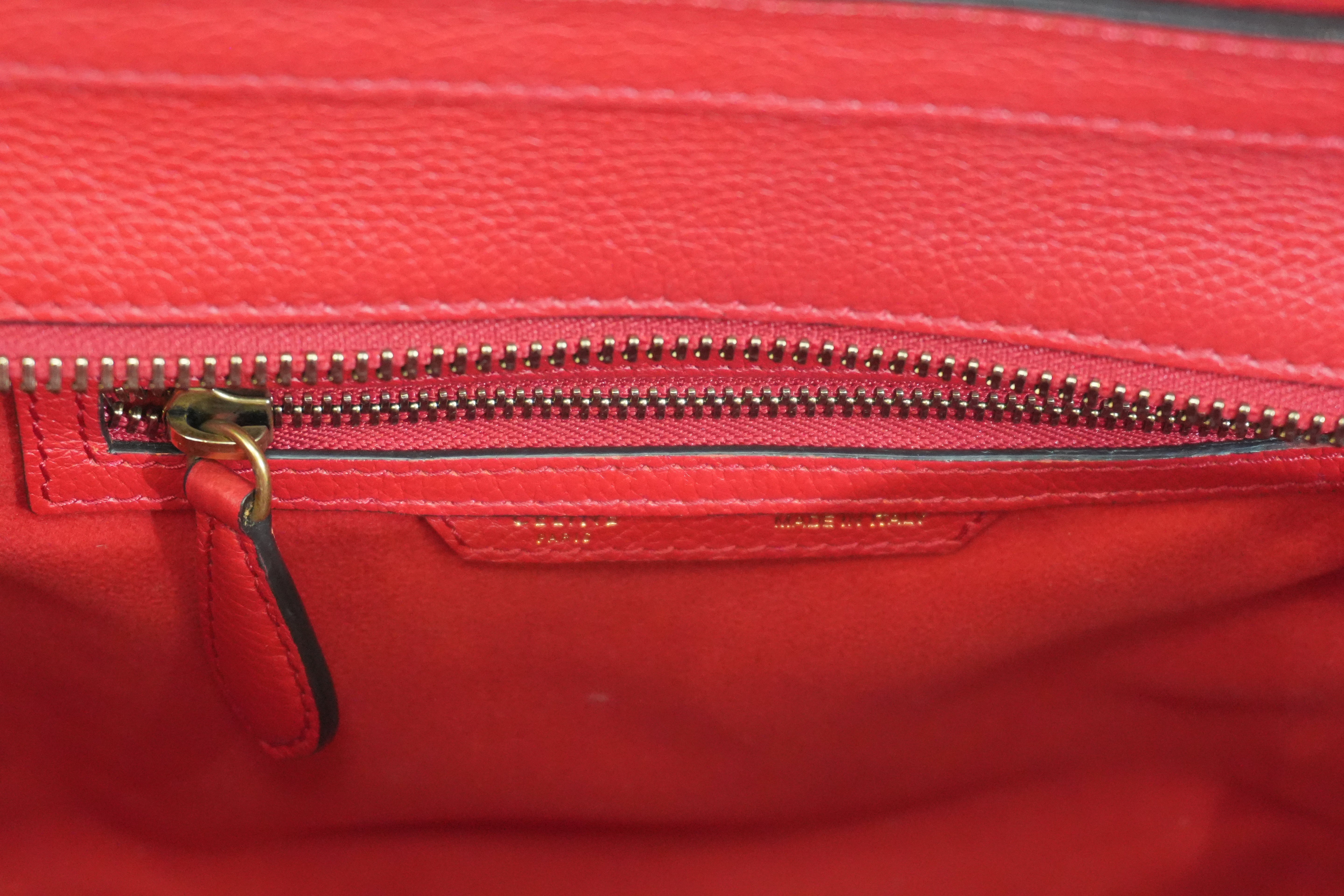 Pre-owned Celine Luggage Handbag Red