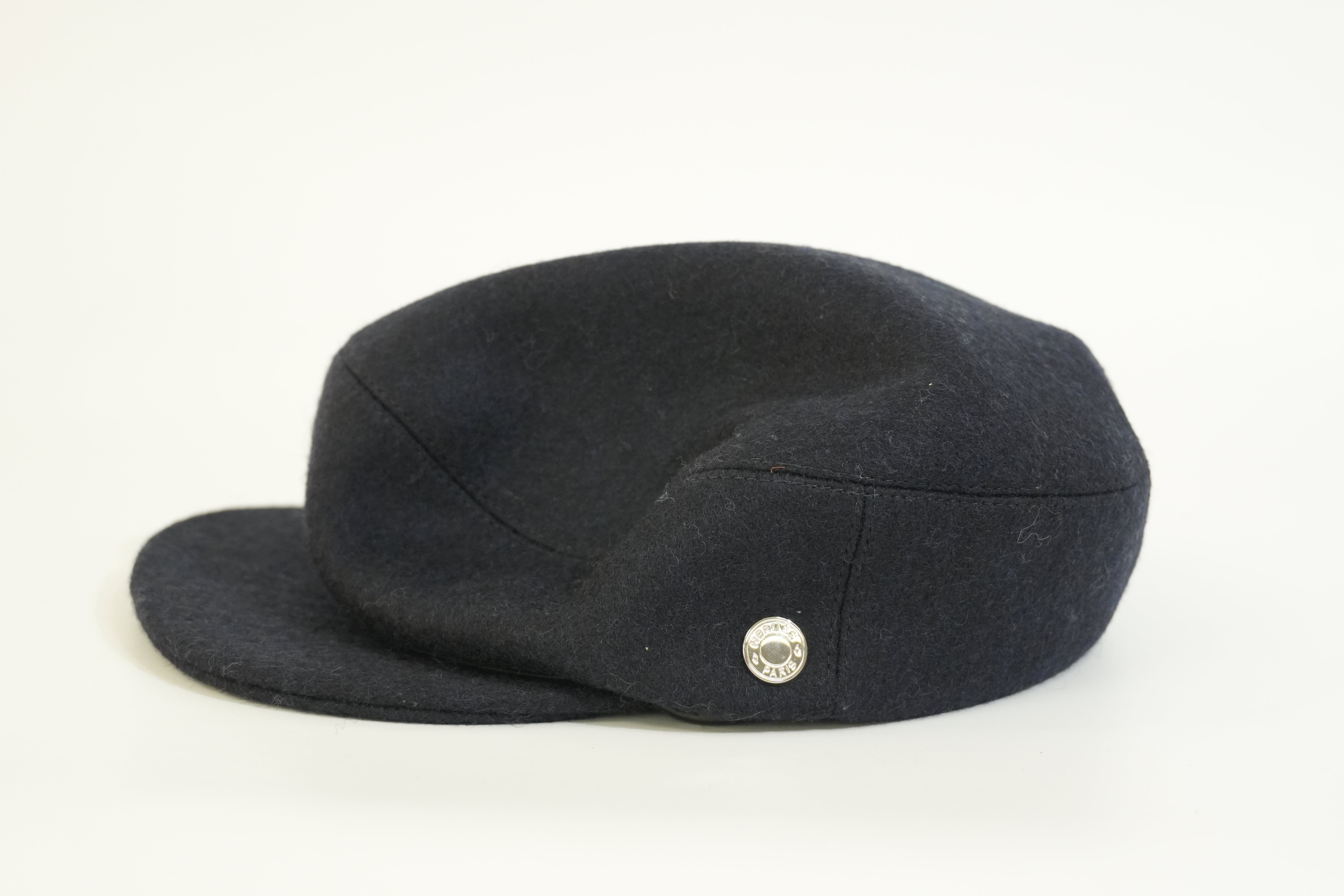 Pre-owned Hermes Hat Navy Blue