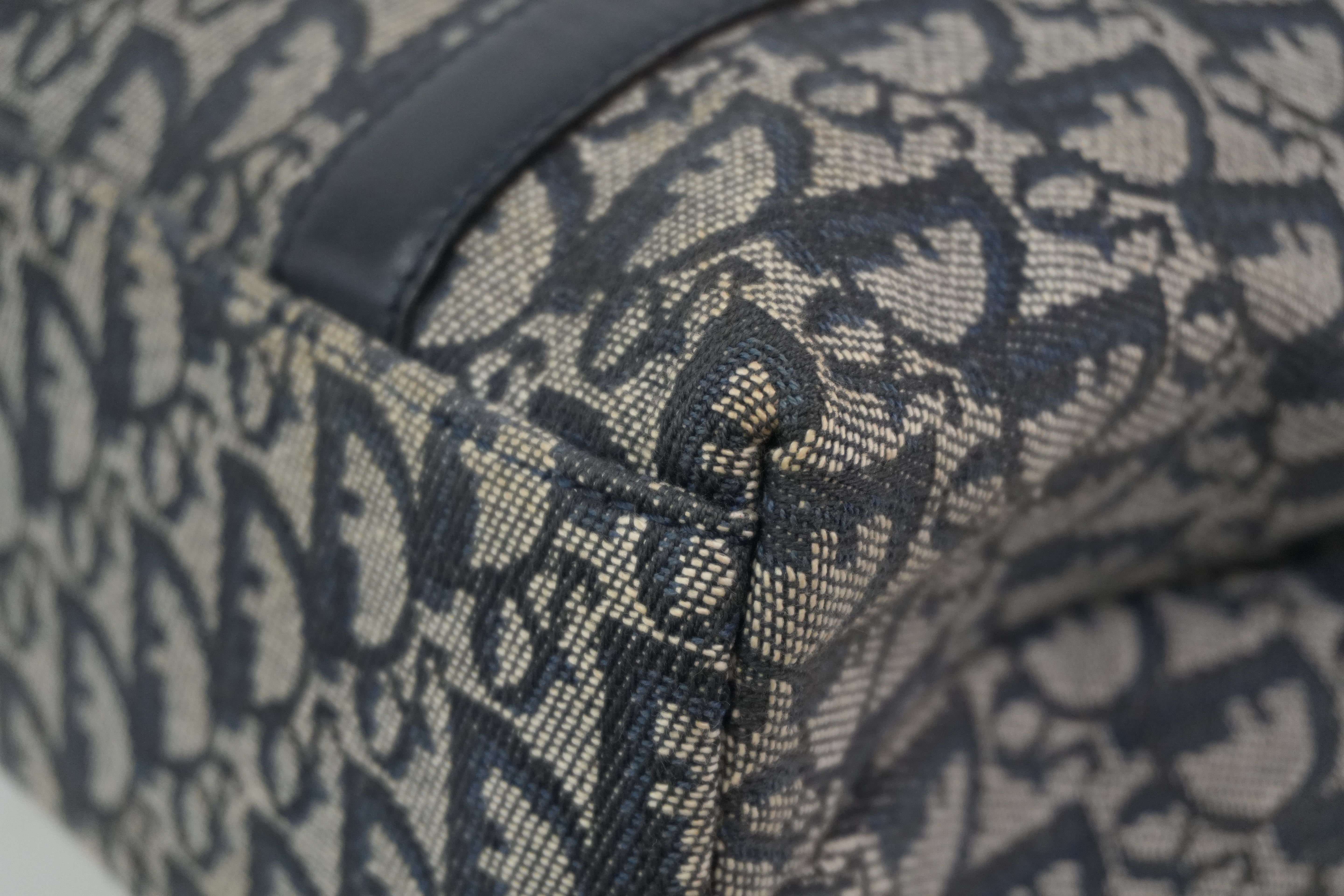 Pre-Owned Dior Oblique Tote Bag Blue