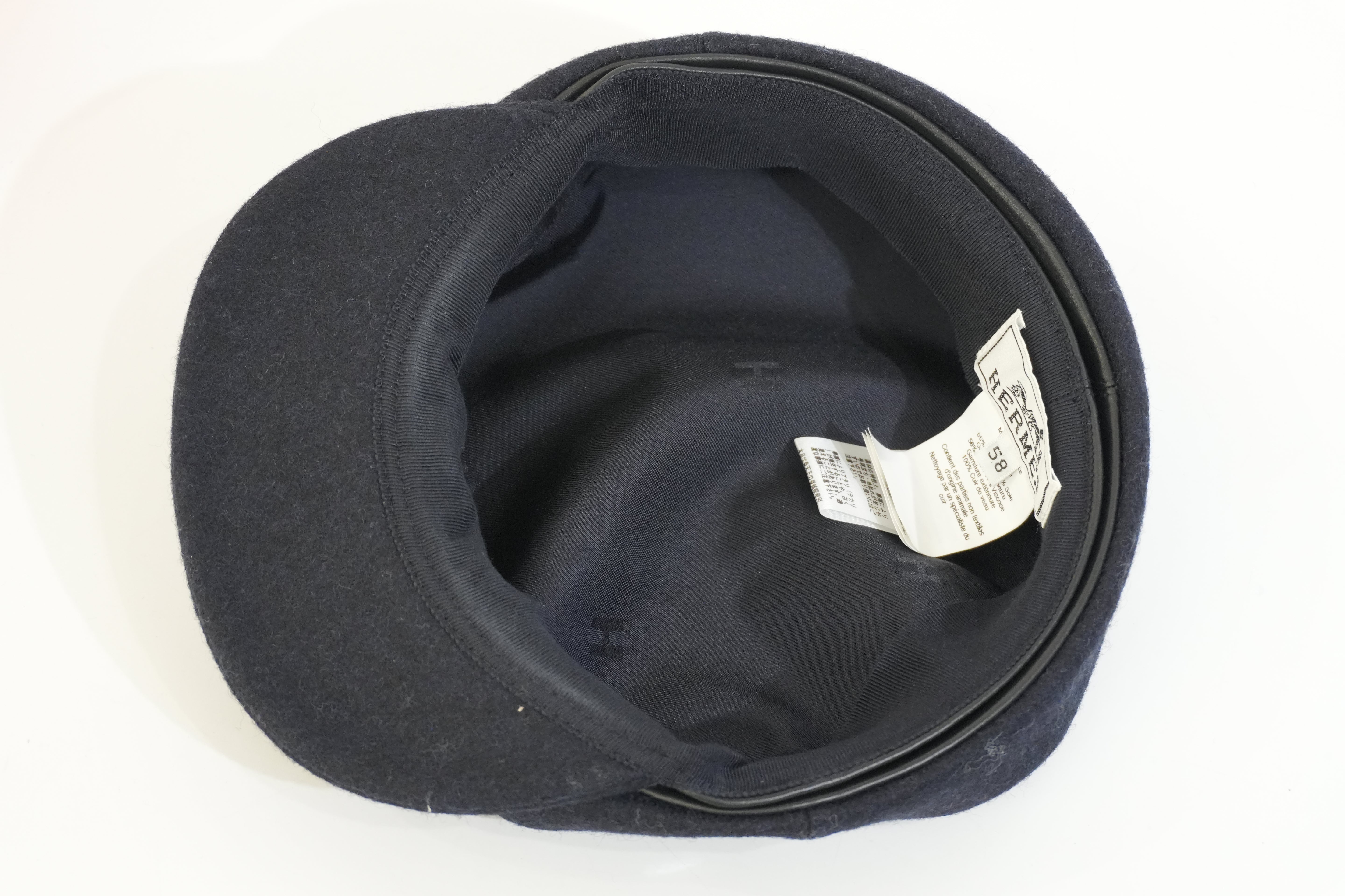 Pre-owned Hermes Hat Navy Blue