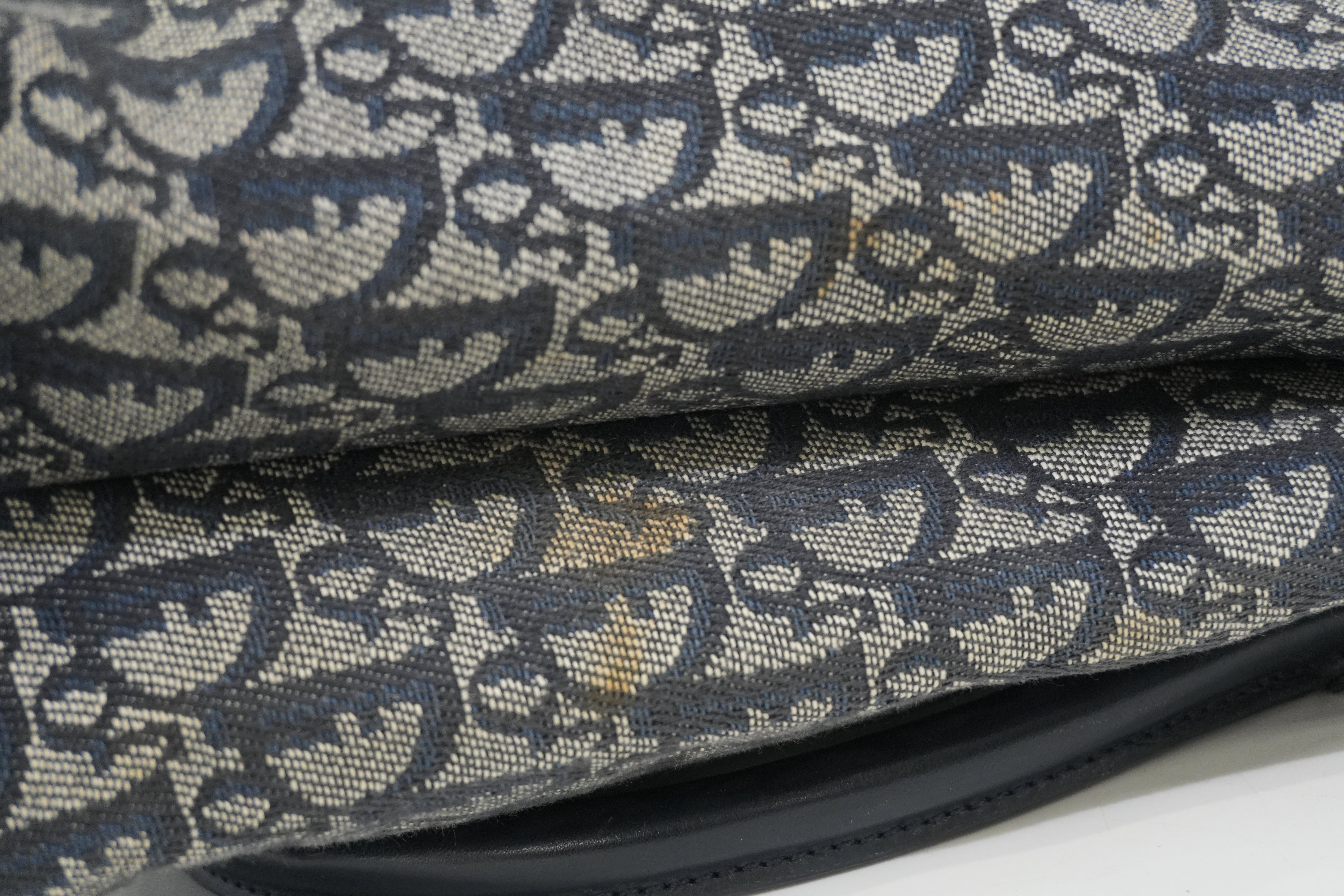 Pre-Owned Dior Oblique Tote Bag Blue