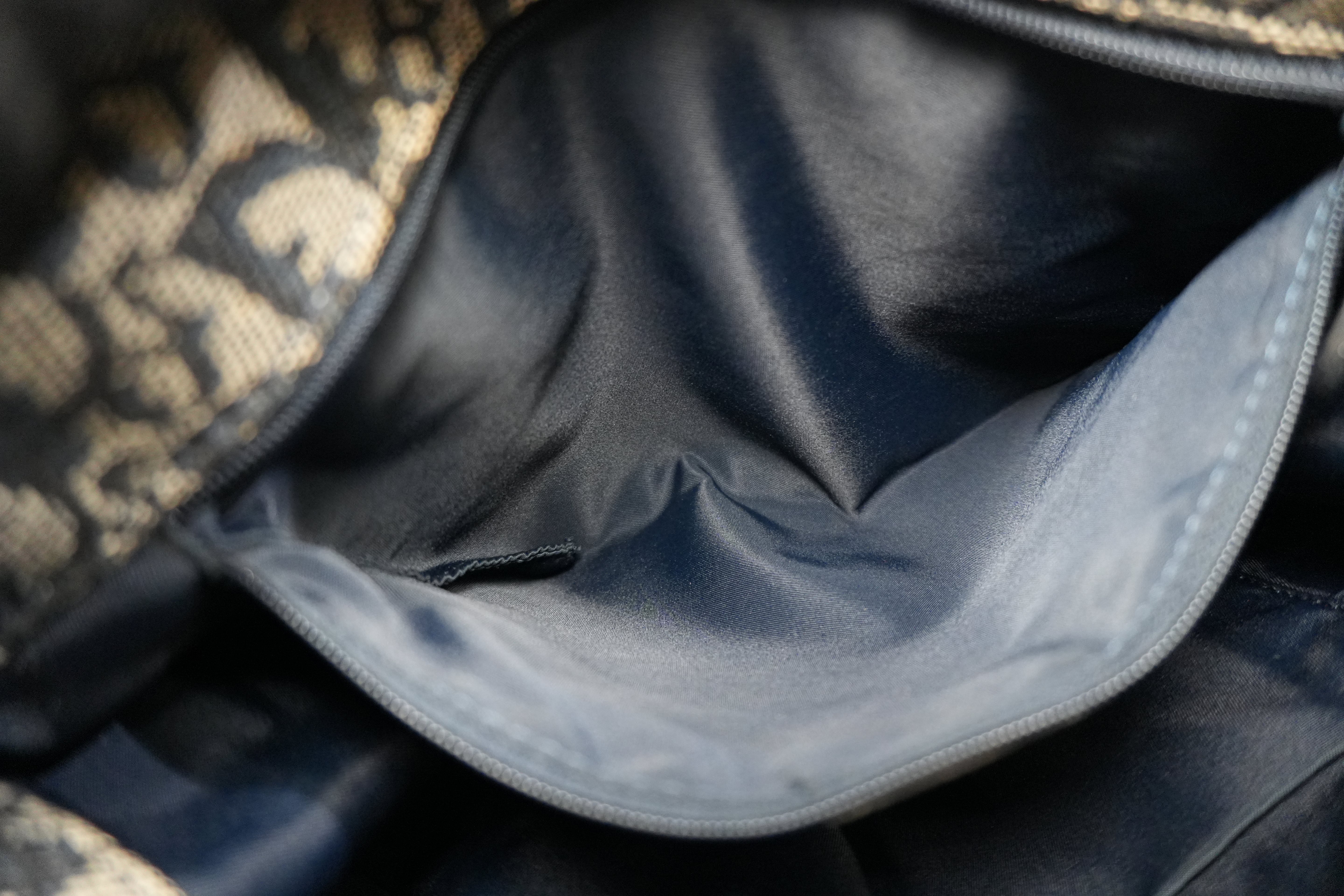 Pre-Owned Dior Oblique Tote Bag Blue