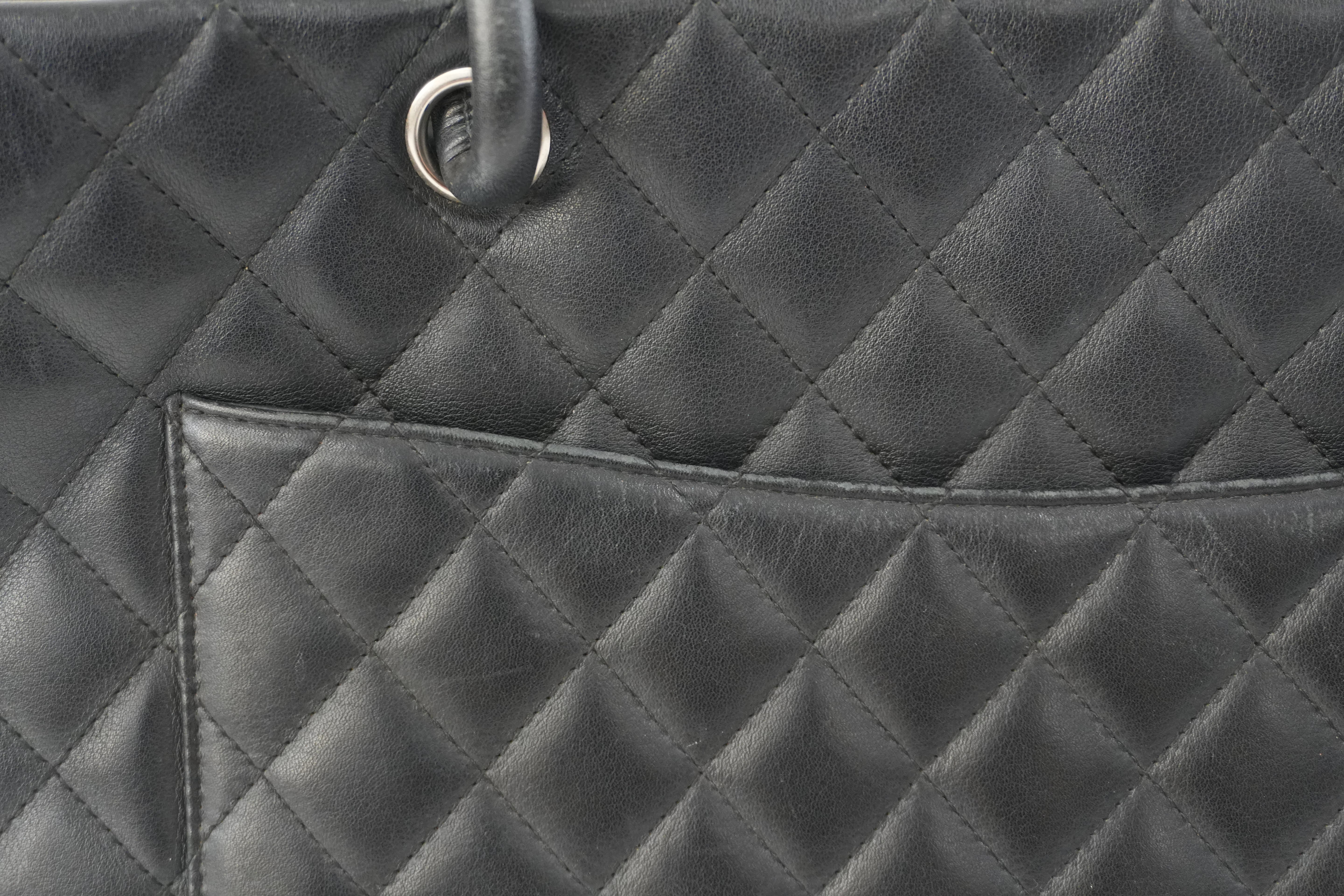 Pre-owned Chanel Leather Tote Bag Black