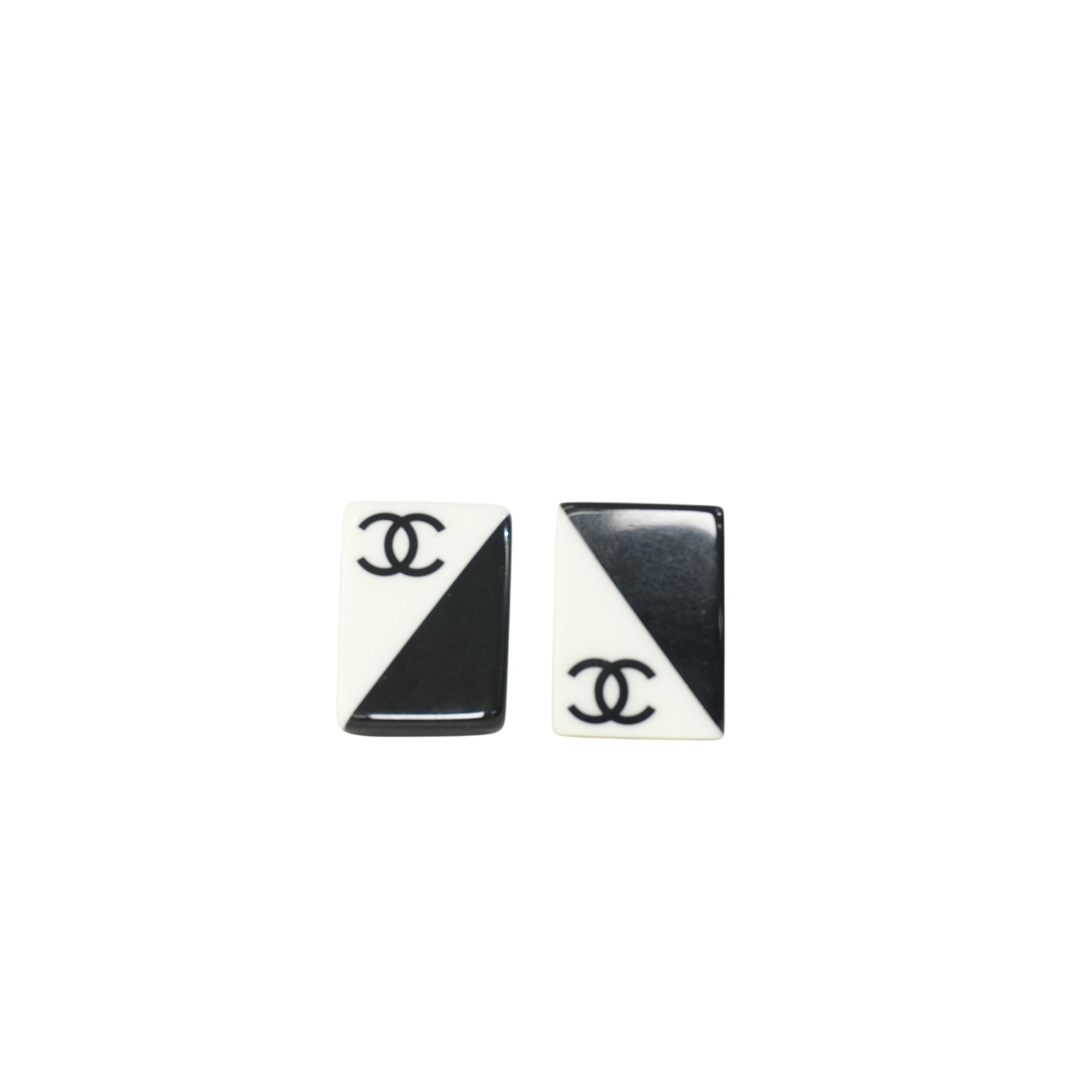 Pre-owned Chanel Earrings Black and White