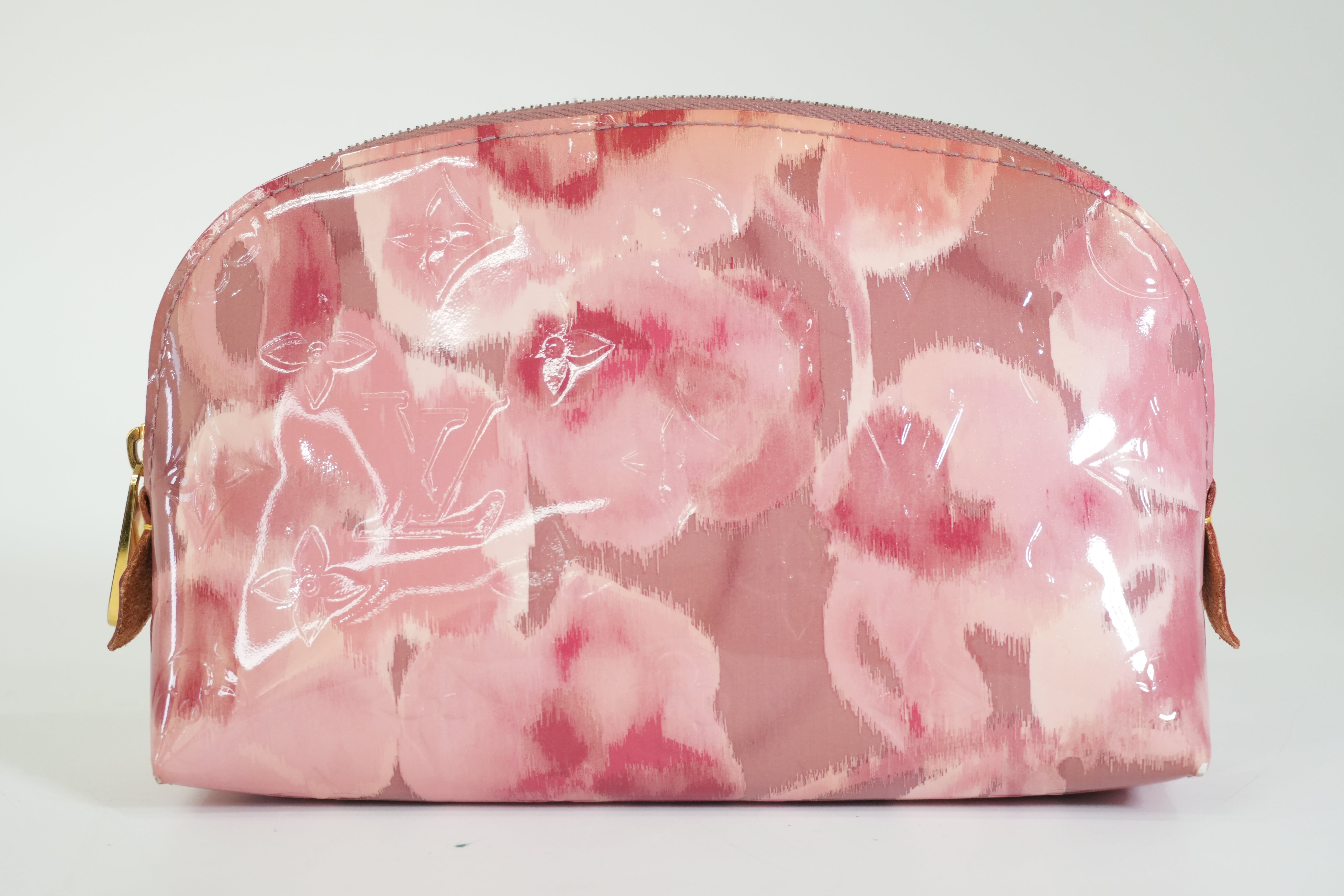 Pre-owned Louis Vuitton Vernis Cosmetic Pouch Pink