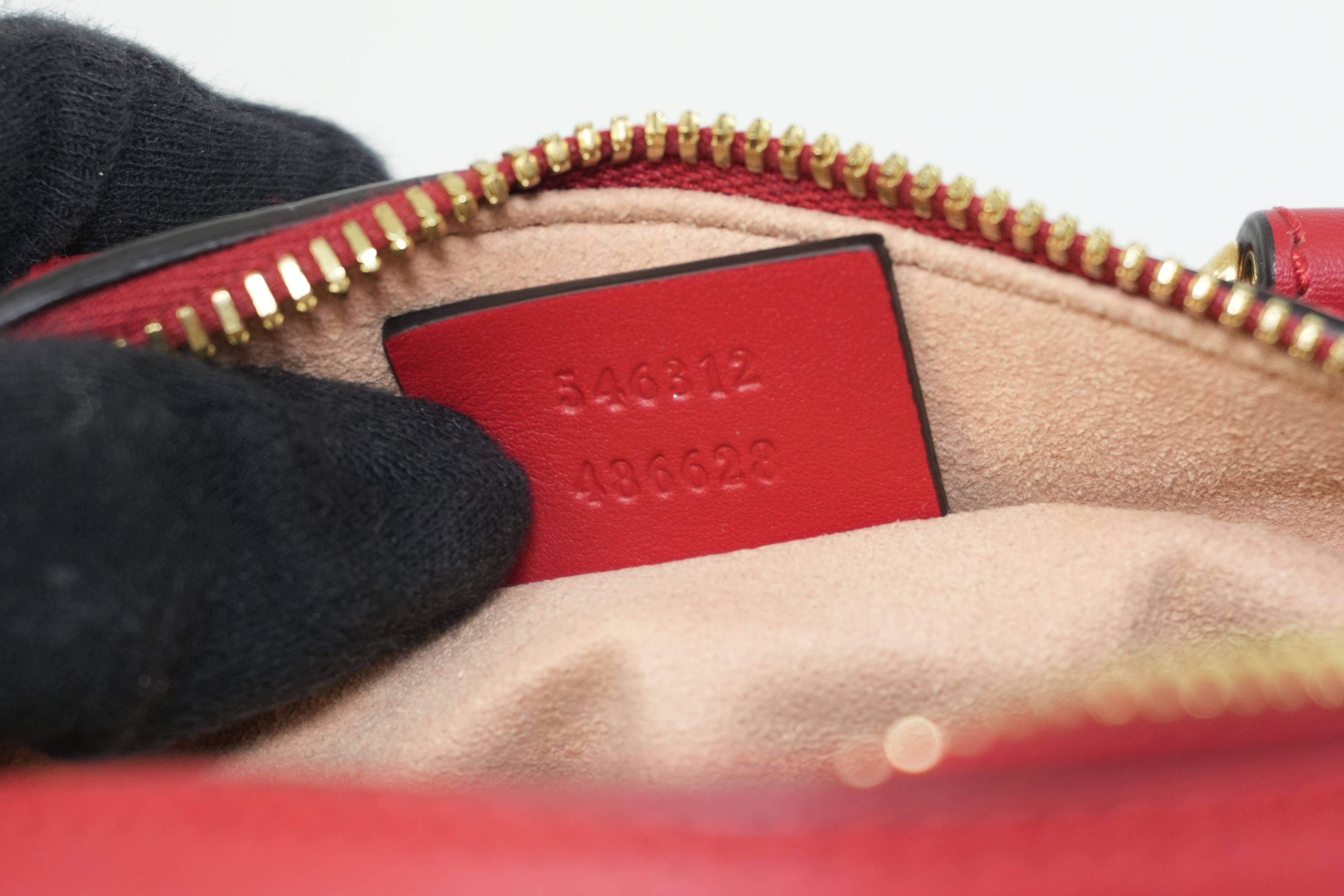 Pre-owned Gucci Leather Blooms Two Way Shoulder Bag Blue and Red