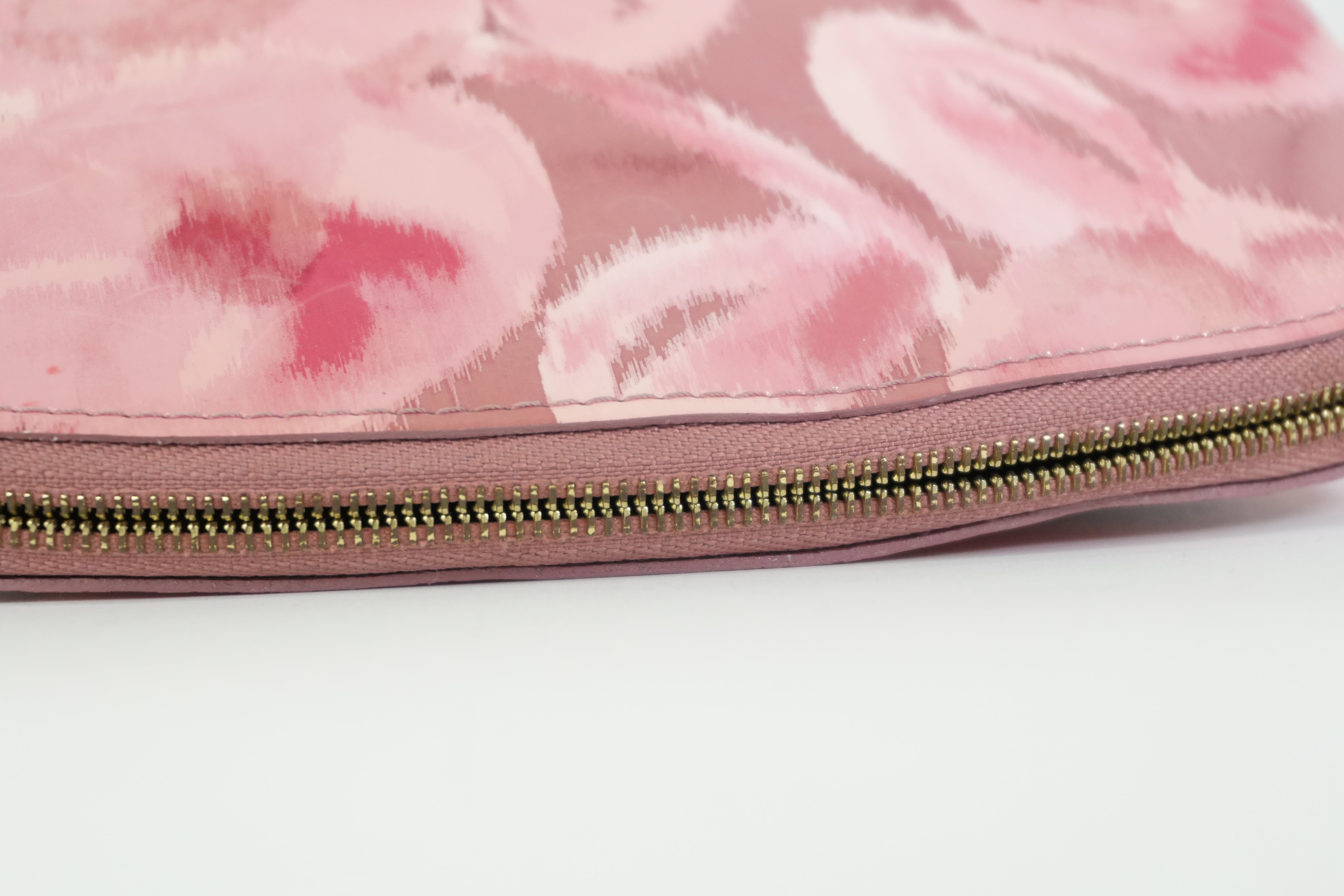 Pre-owned Louis Vuitton Vernis Cosmetic Pouch Pink