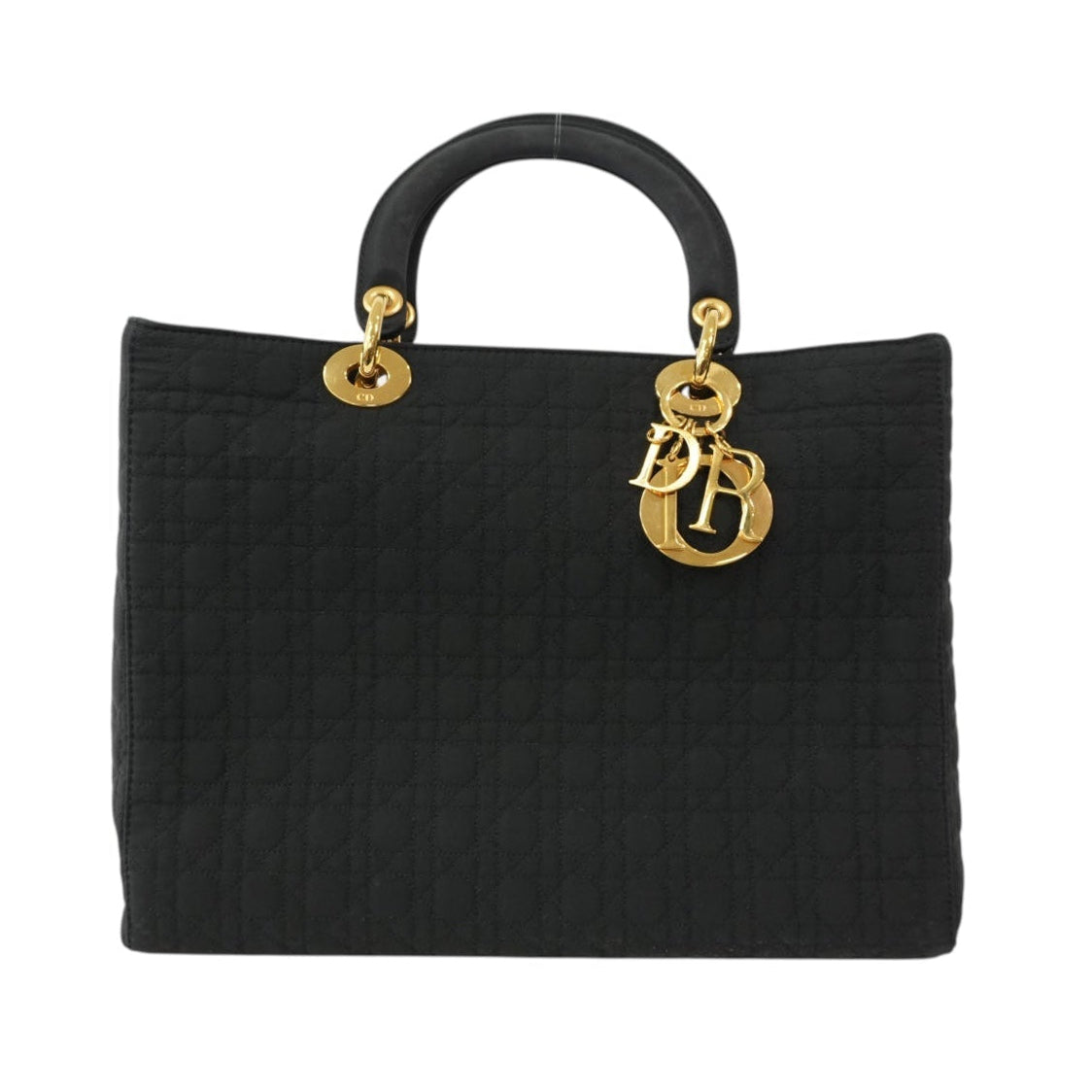 Pre-Owned Dior Quilted Cannage Handbag Black