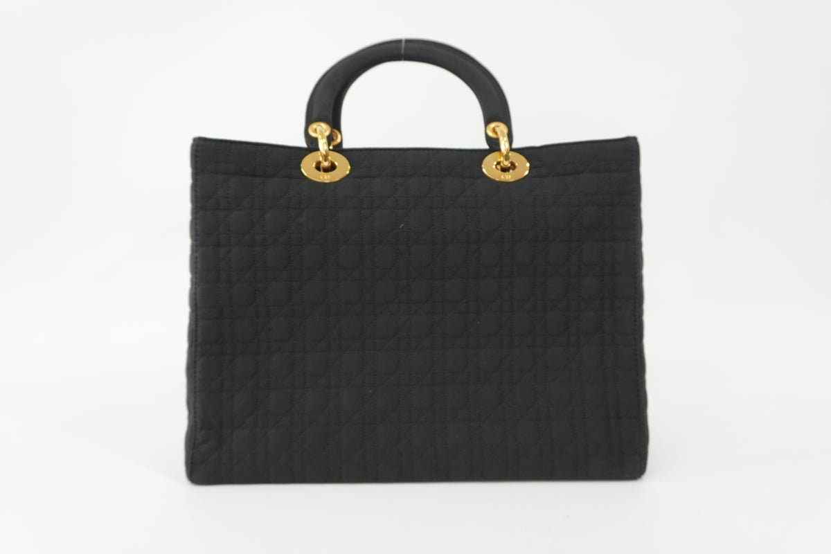 Pre-Owned Dior Quilted Cannage Handbag Black