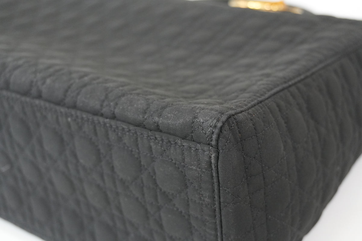 Pre-Owned Dior Quilted Cannage Handbag Black