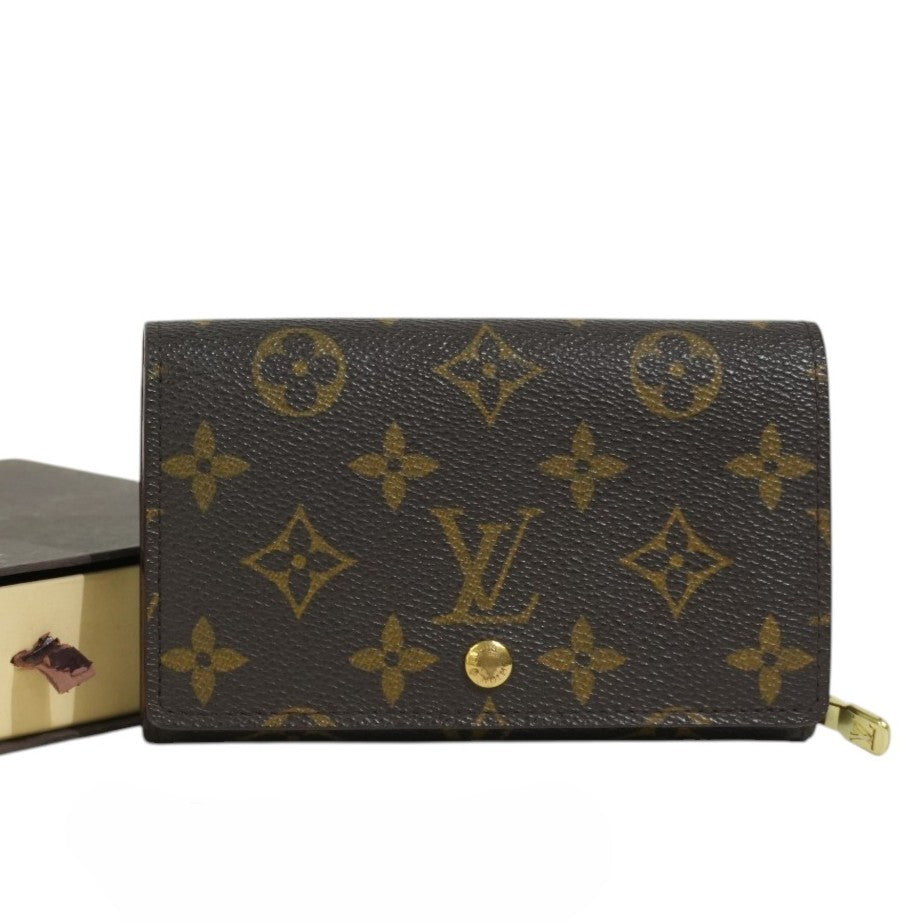 Pre-owned Louis Vuitton Monogram Porte Tressor Short Wallet
