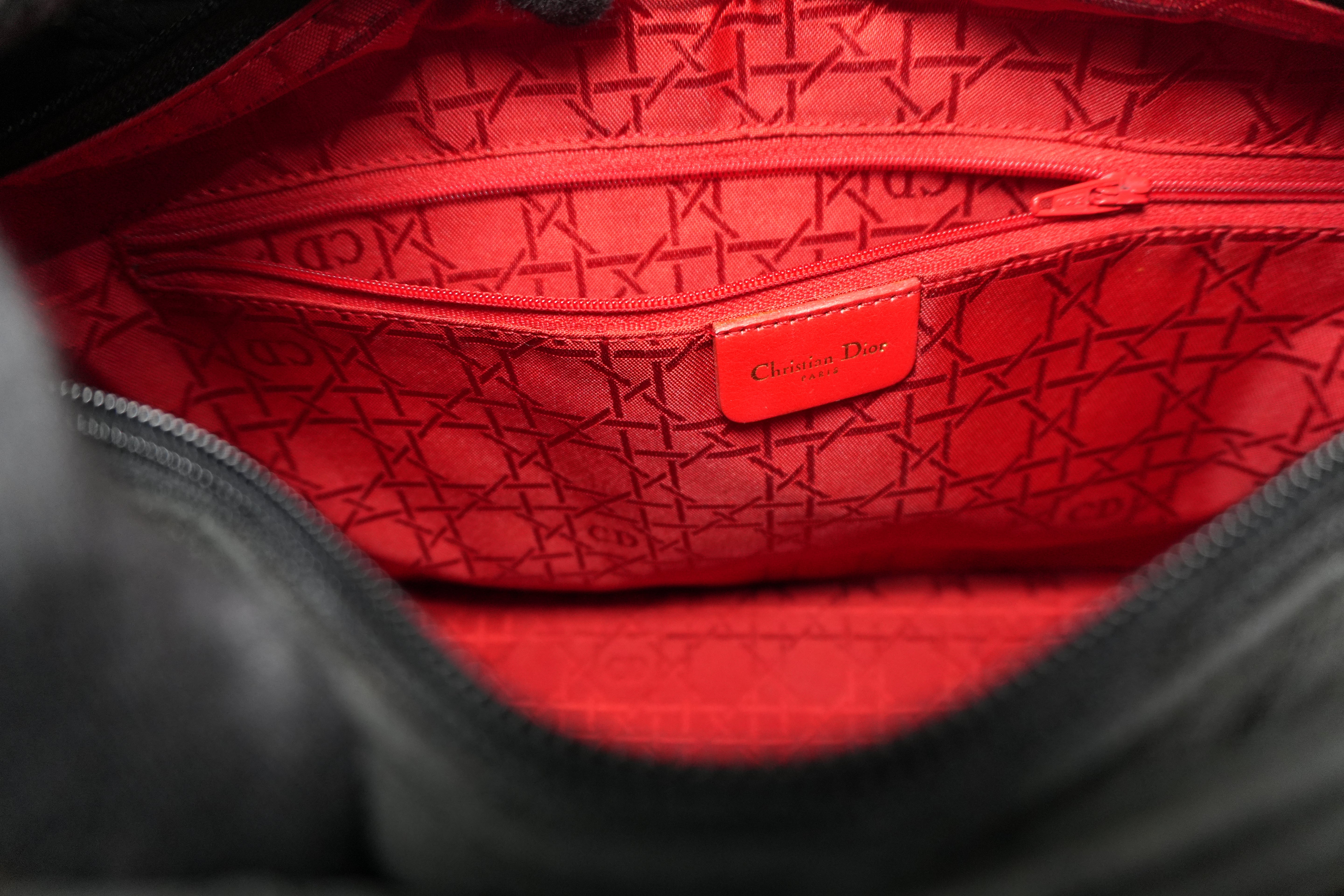 Pre-Owned Dior Quilted Cannage Handbag Black