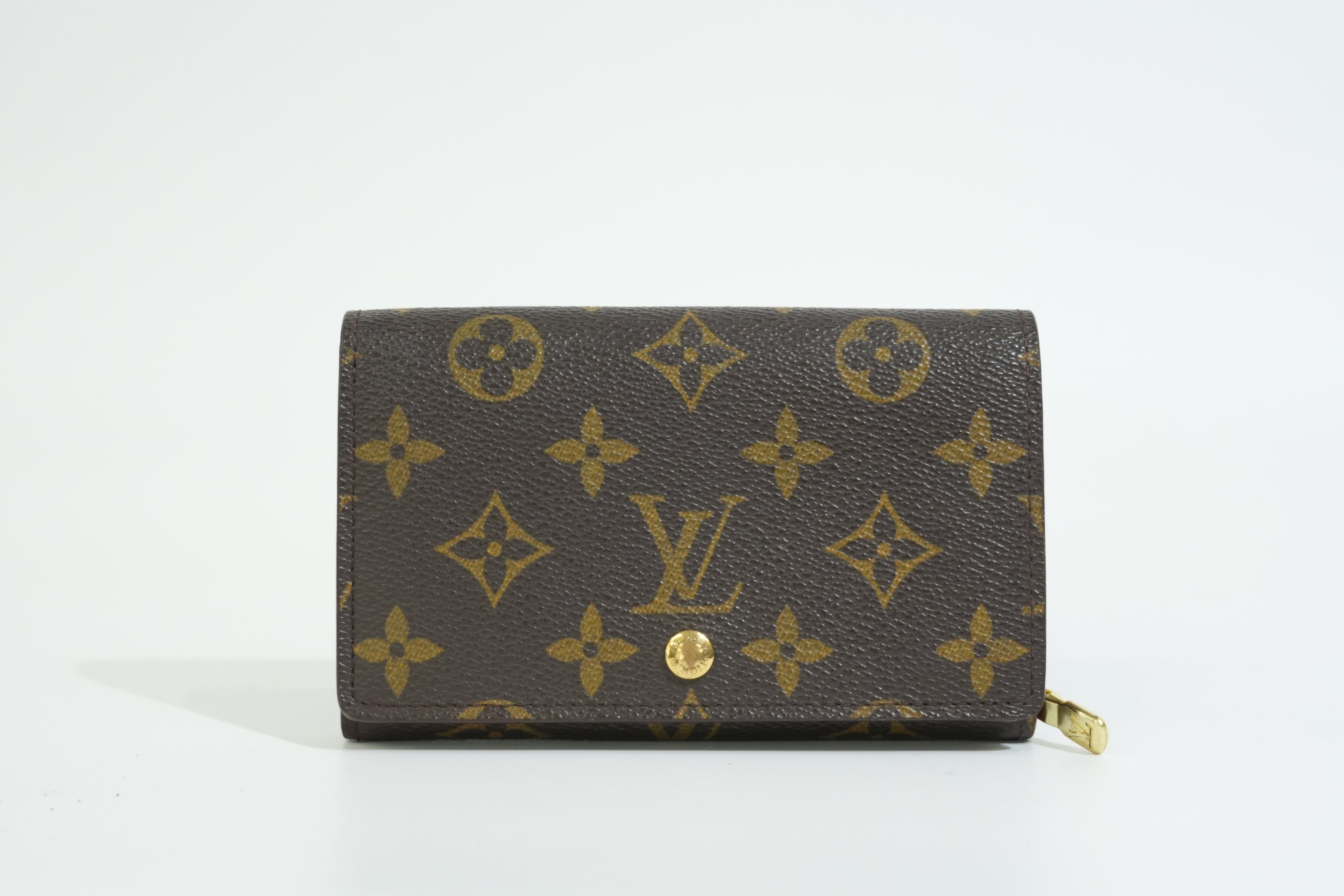 Pre-owned Louis Vuitton Monogram Porte Tressor Short Wallet
