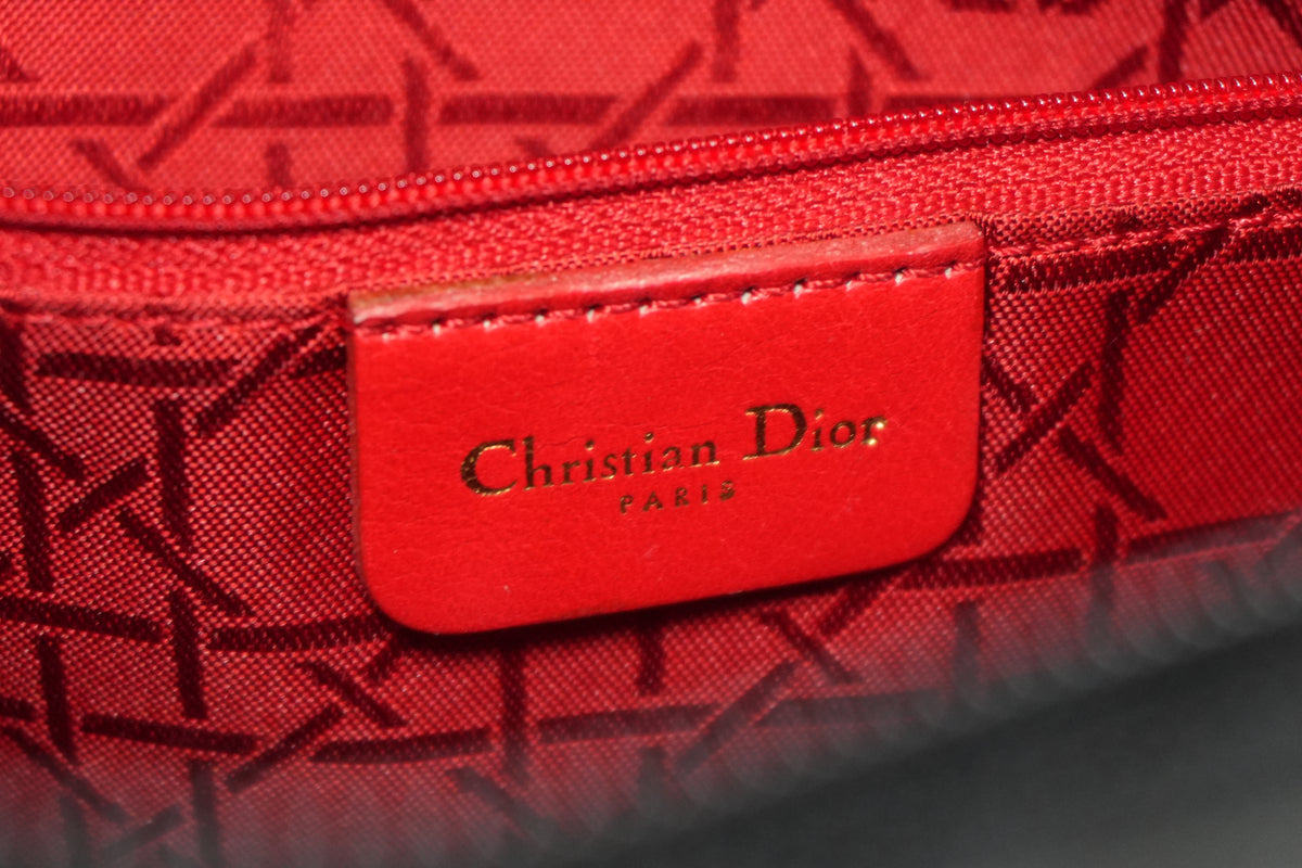 Pre-Owned Dior Quilted Cannage Handbag Black