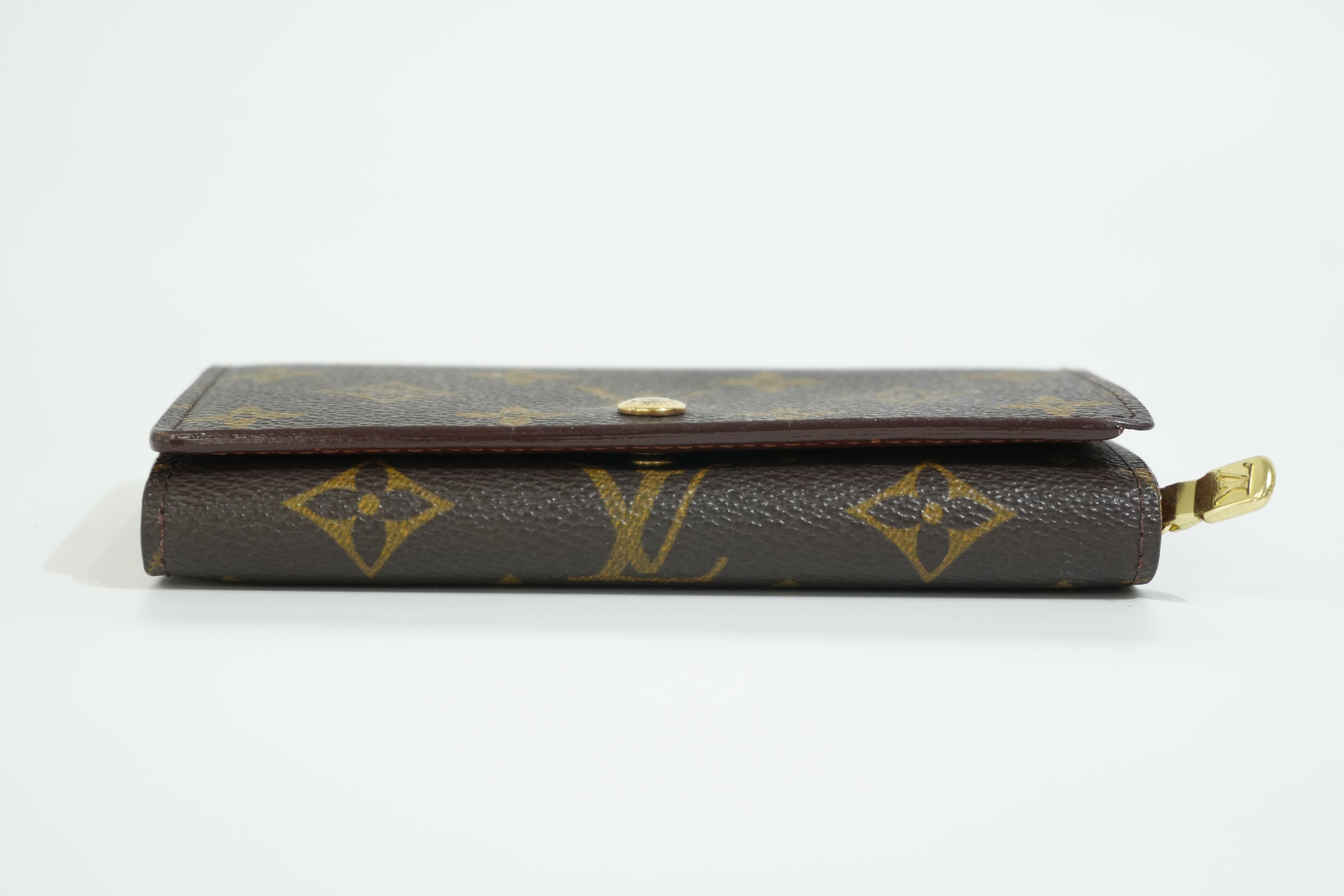 Pre-owned Louis Vuitton Monogram Porte Tressor Short Wallet